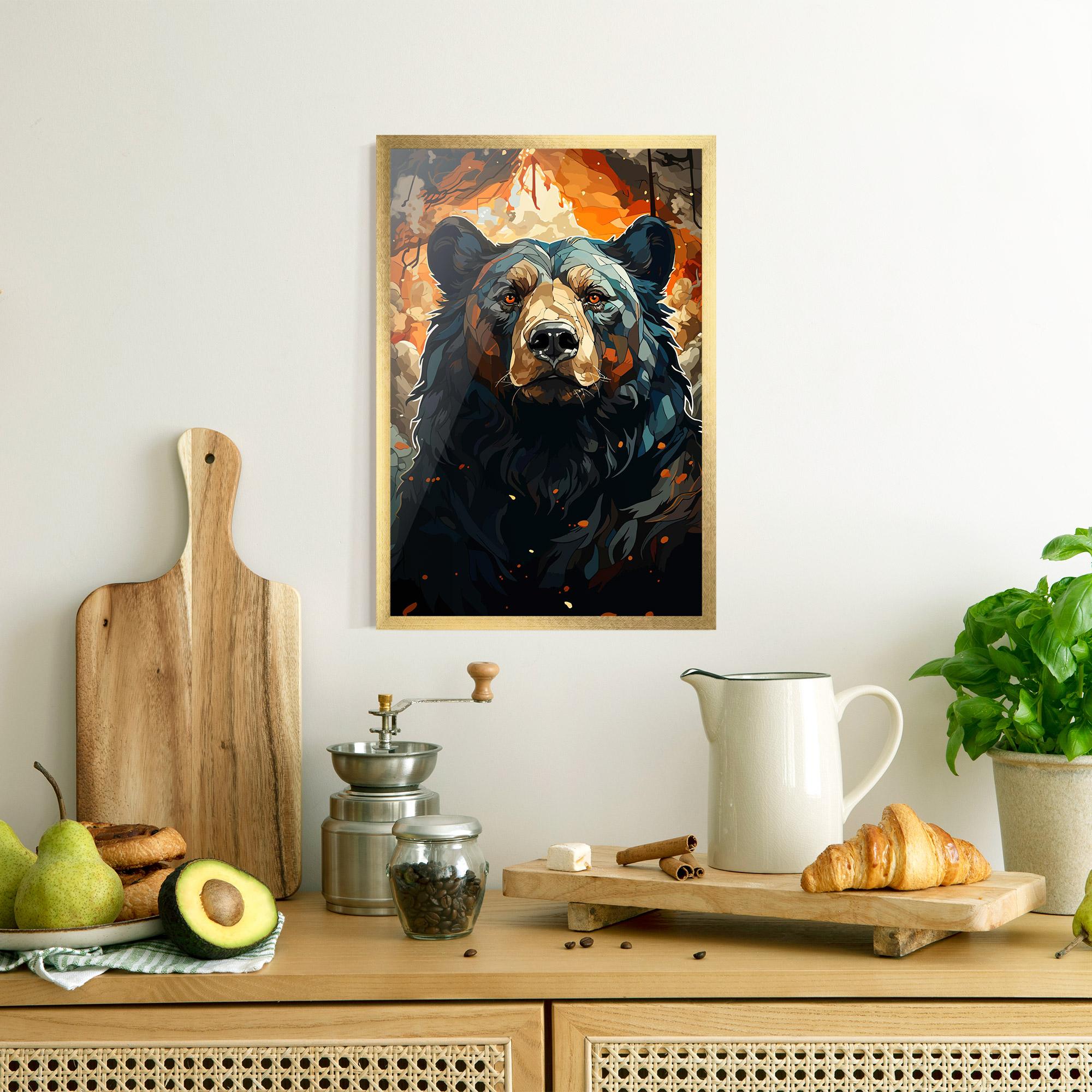 Keretezett Poszter Pretty Bear Art mockup 8