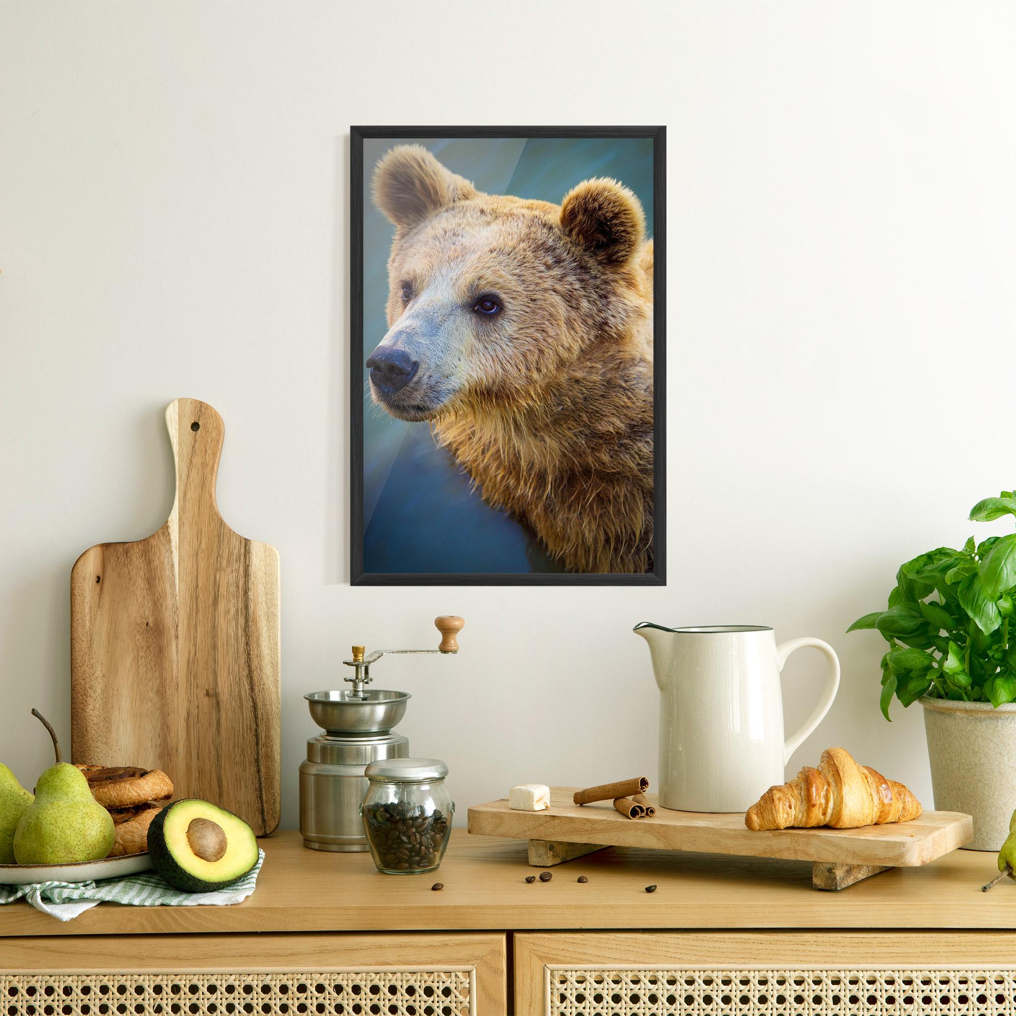 Keretezett Poszter Bear Head mockup 8