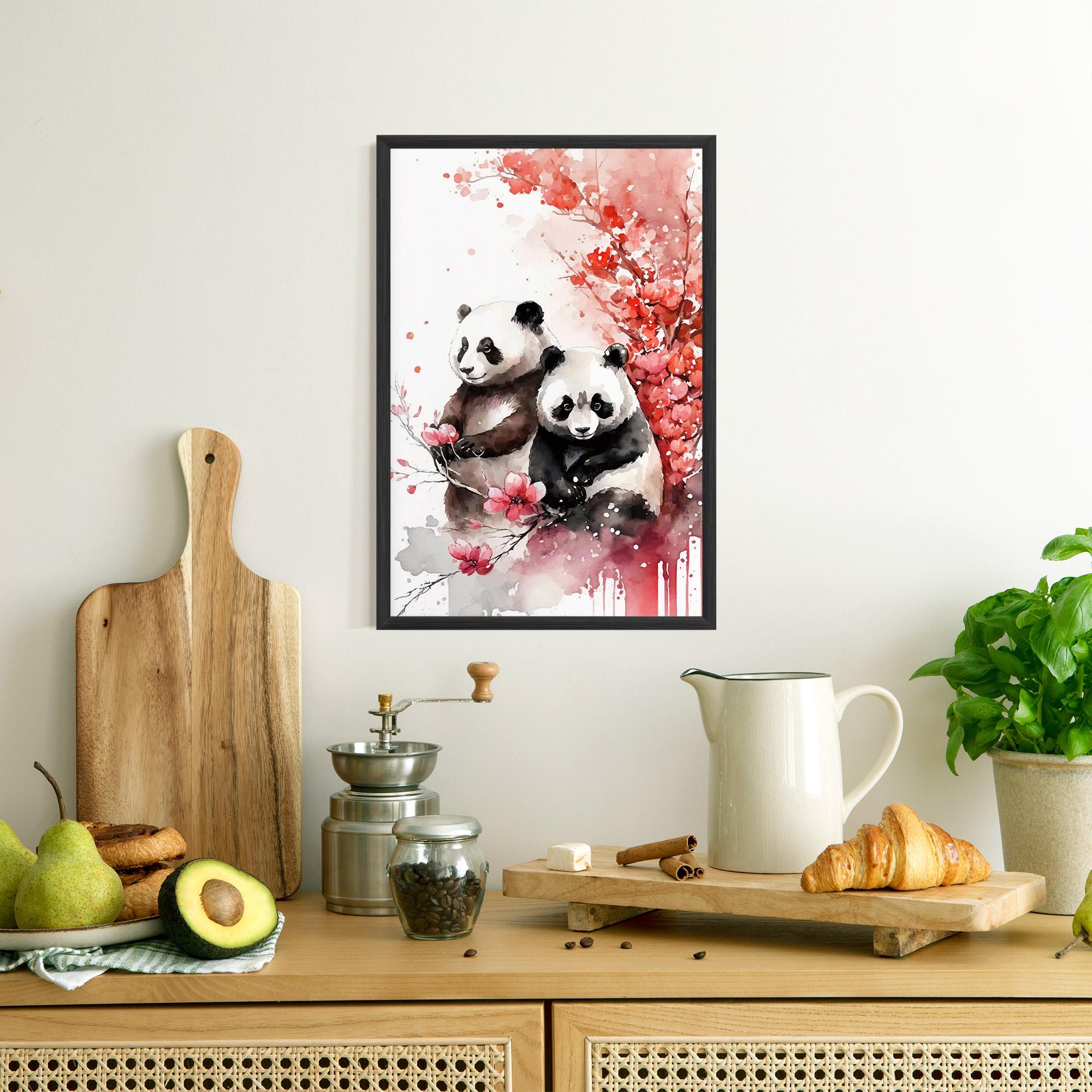 Keretezett Poszter Blossom Panda mockup 8