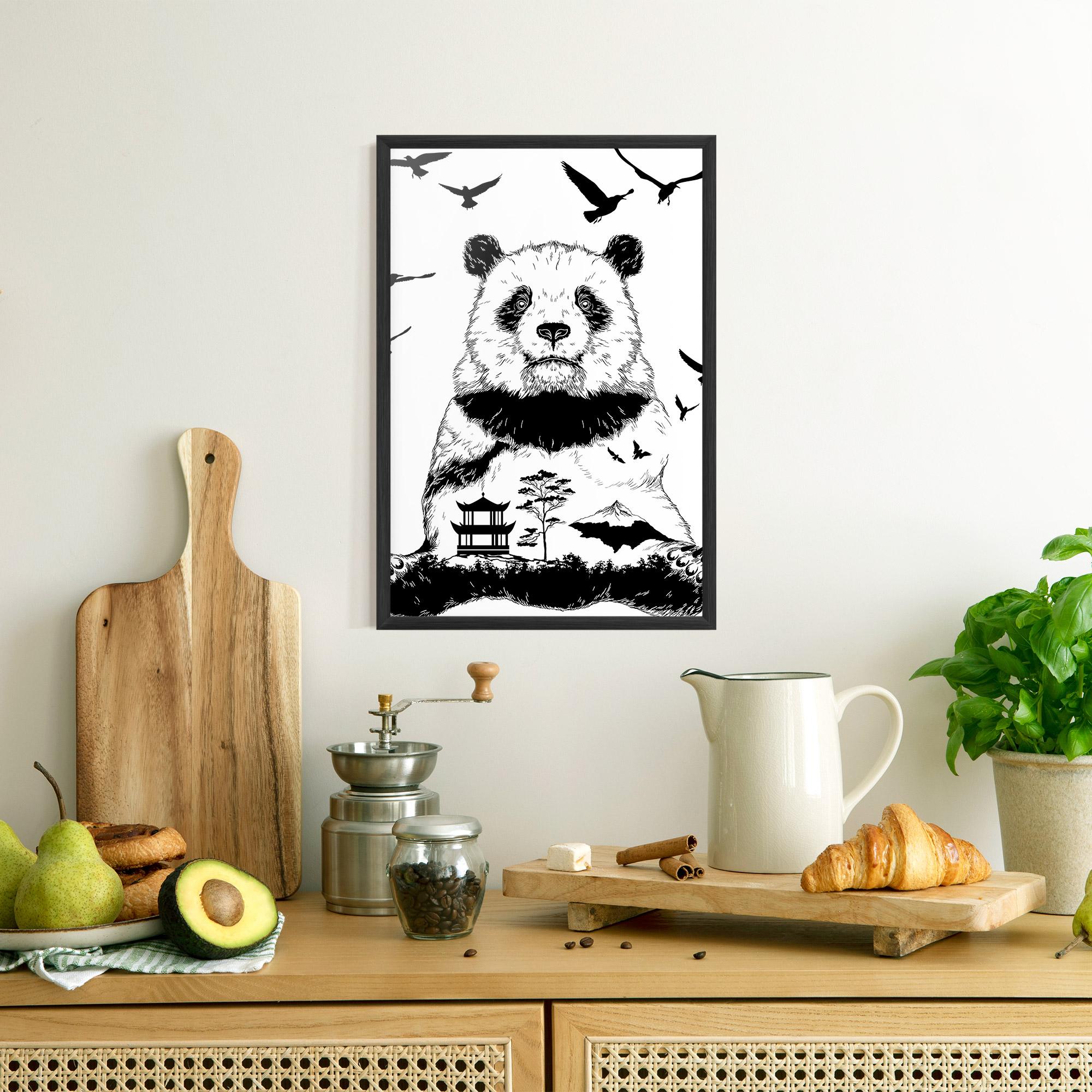 Keretezett Poszter Panda Bear mockup 8