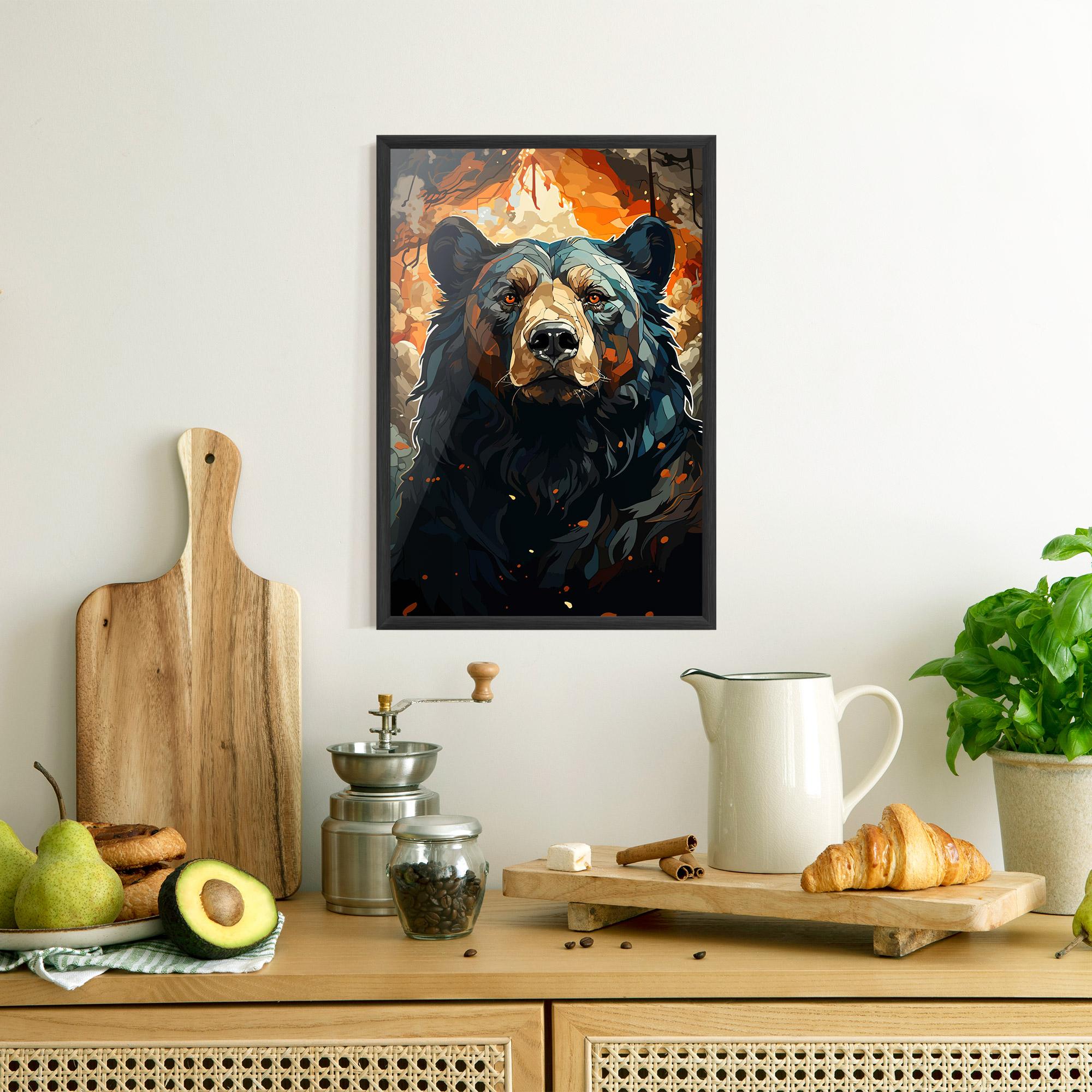 Keretezett Poszter Pretty Bear Art mockup 8
