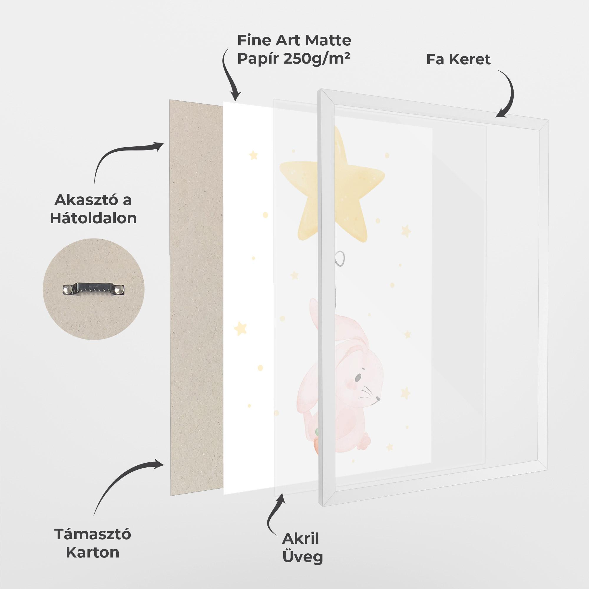 Keretezett Poszter Star Bunny mockup 1