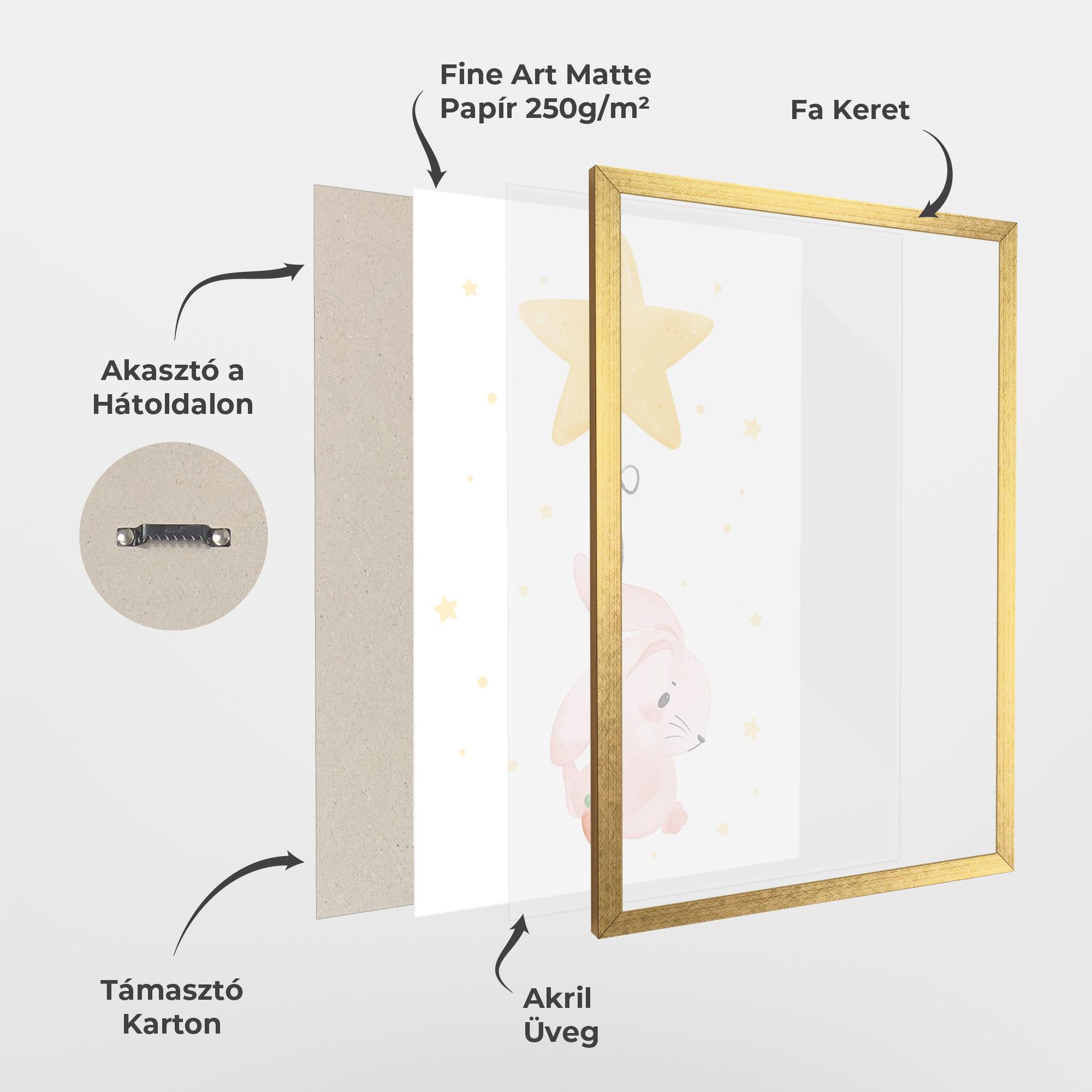 Keretezett Poszter Star Bunny mockup 1