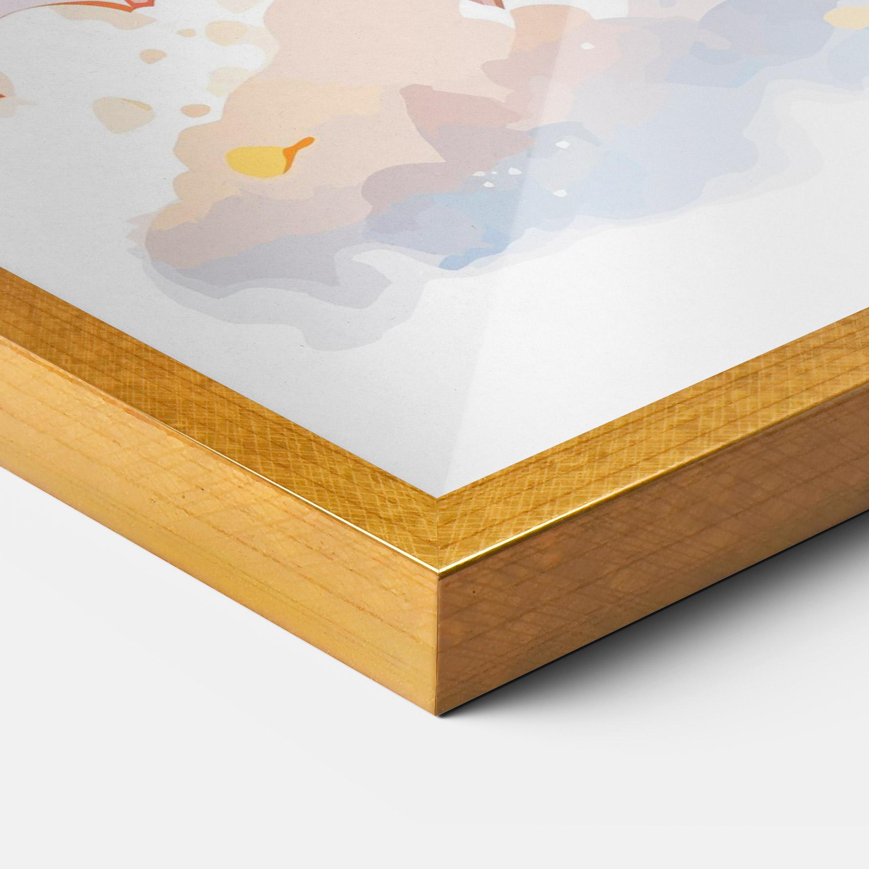 Keretezett Poszter Cute Cloud Lion mockup 3