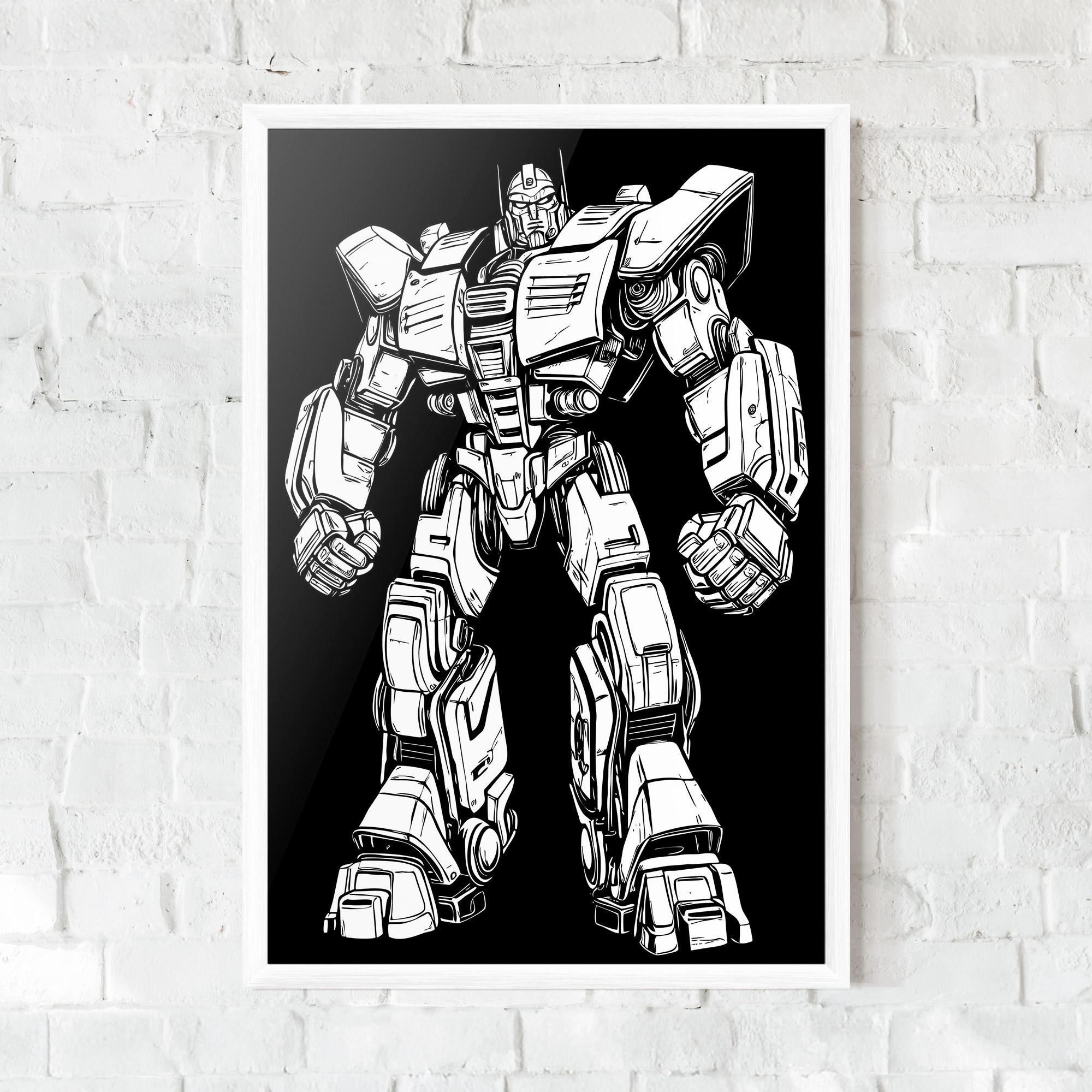 Keretezett Poszter Battlefield Robot Art mockup 0