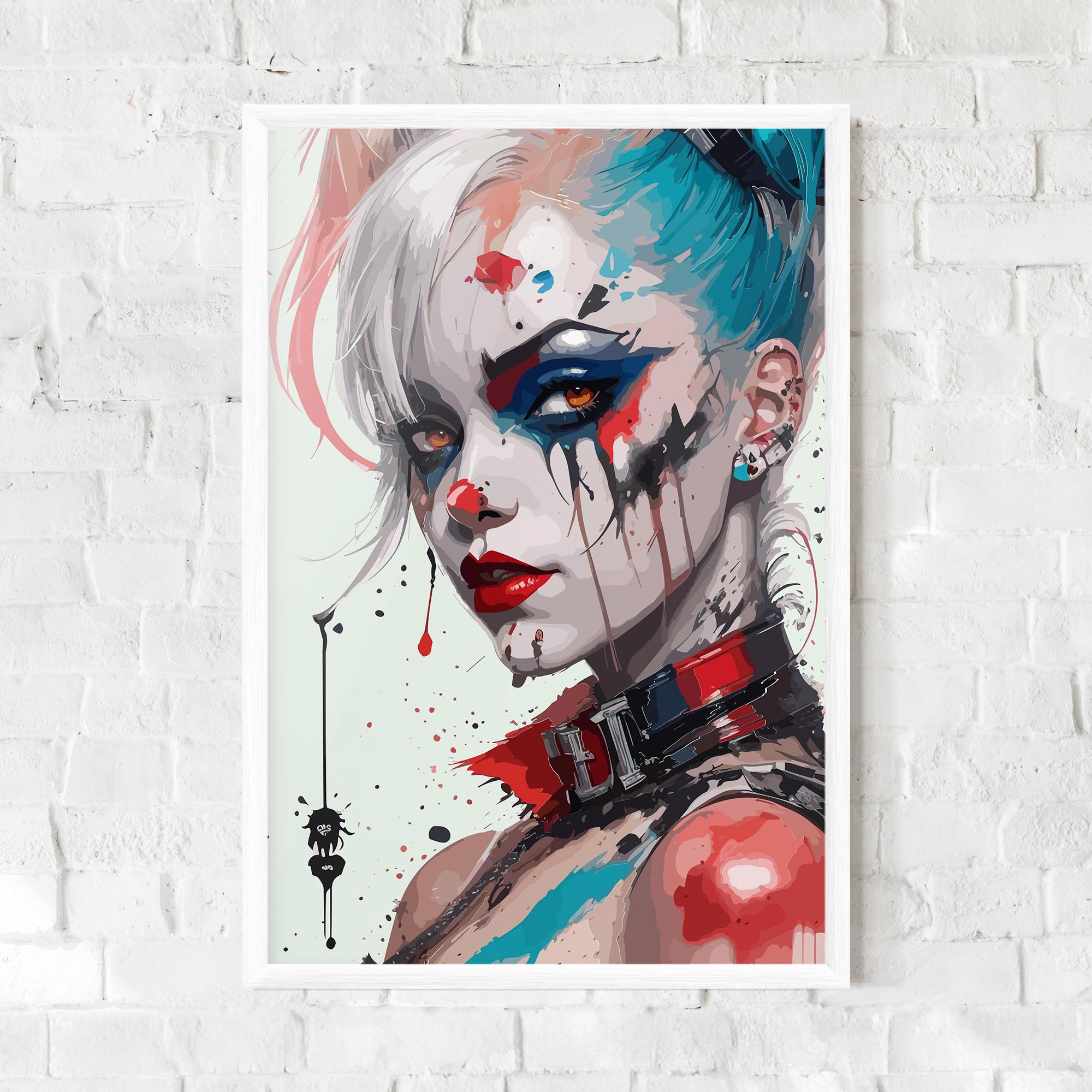 Keretezett Poszter Harley Quin Art mockup 0