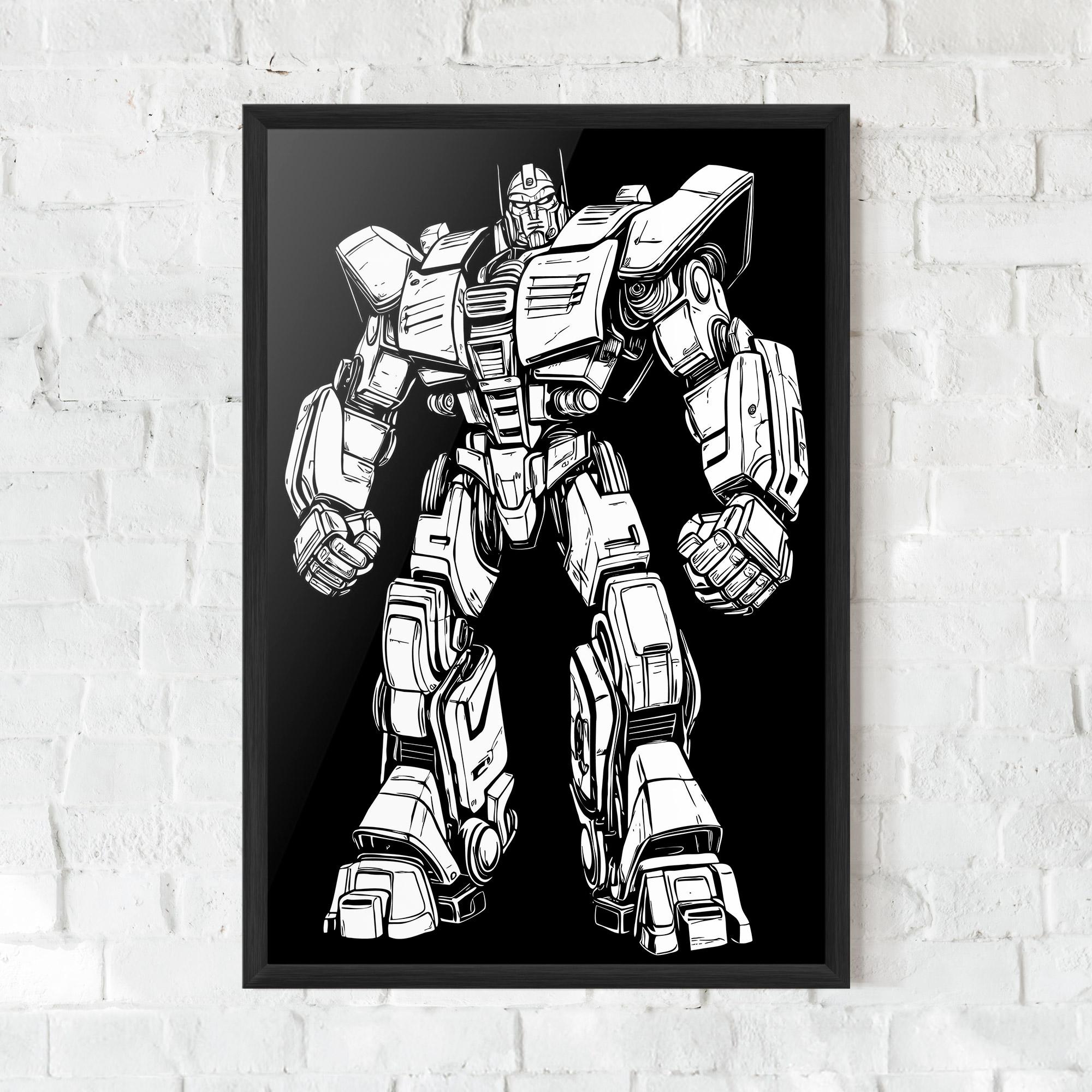 Keretezett Poszter Battlefield Robot Art mockup 0