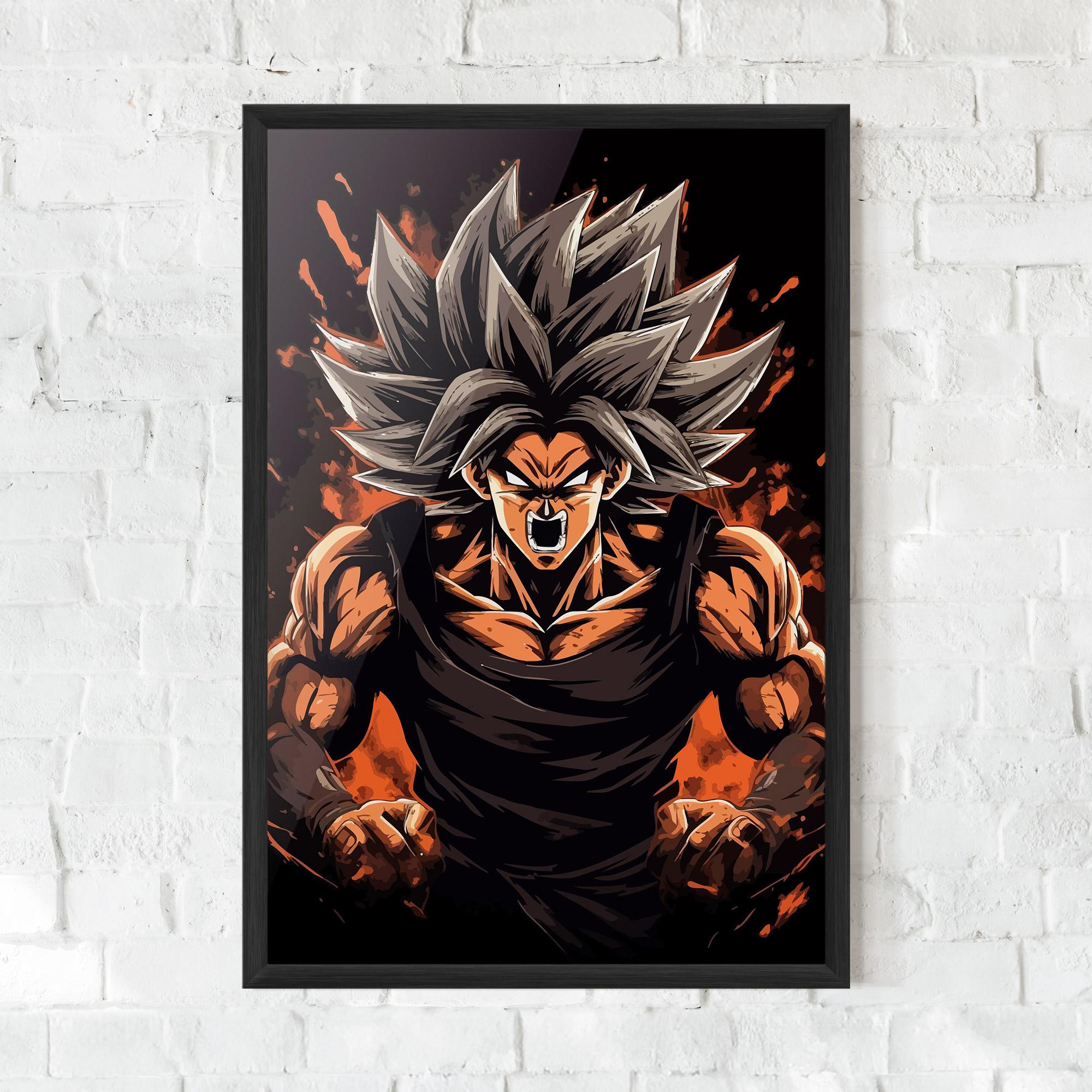 Keretezett Poszter Goku mockup 0
