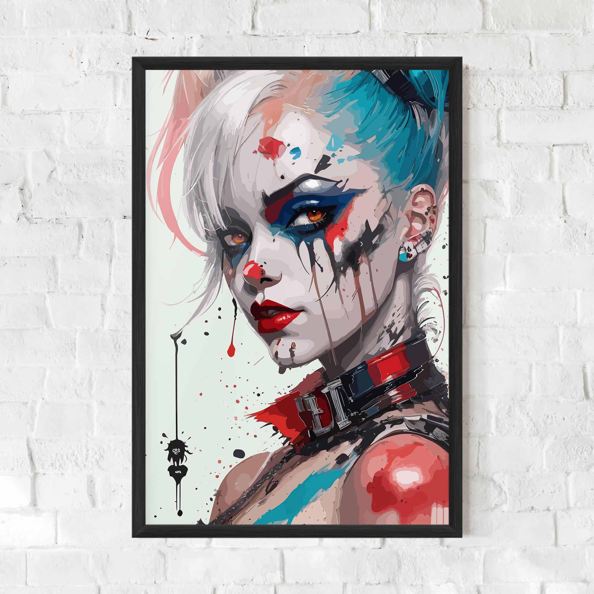 Keretezett Poszter Harley Quin Art mockup 0