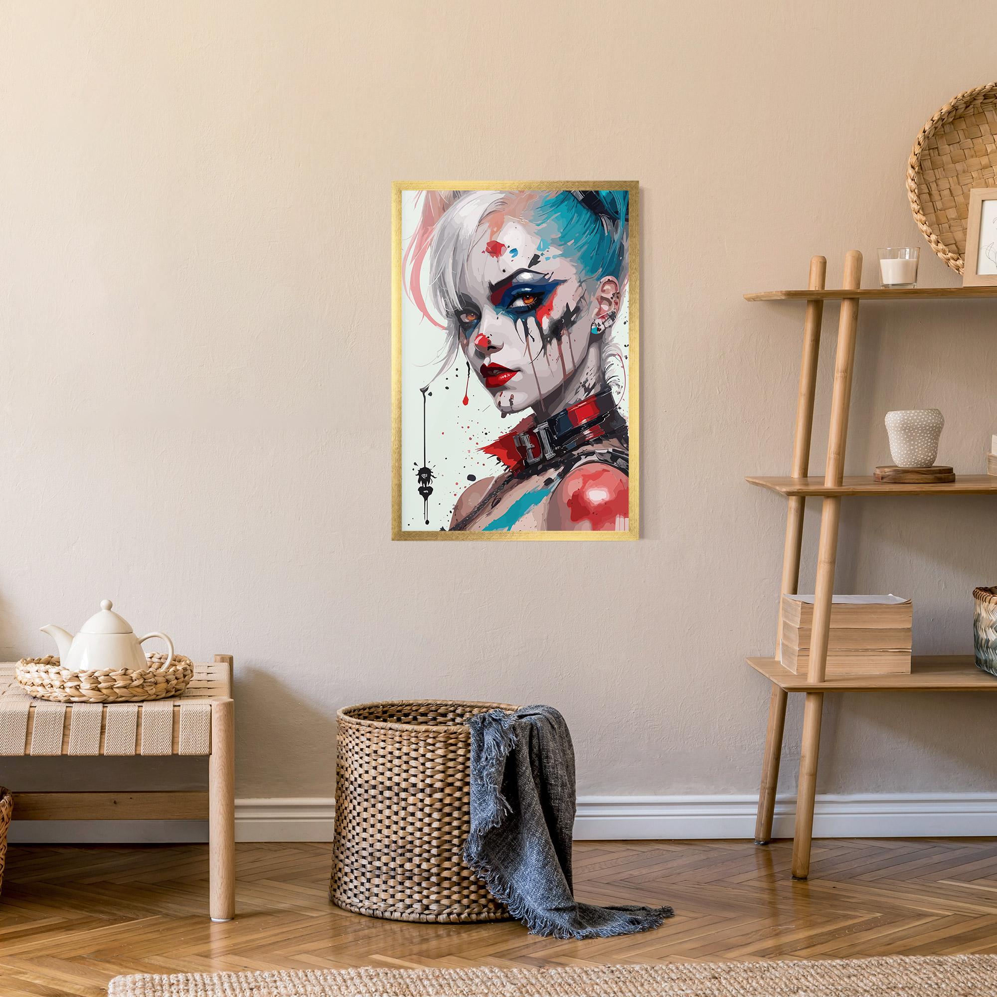 Keretezett Poszter Harley Quin Art mockup 9