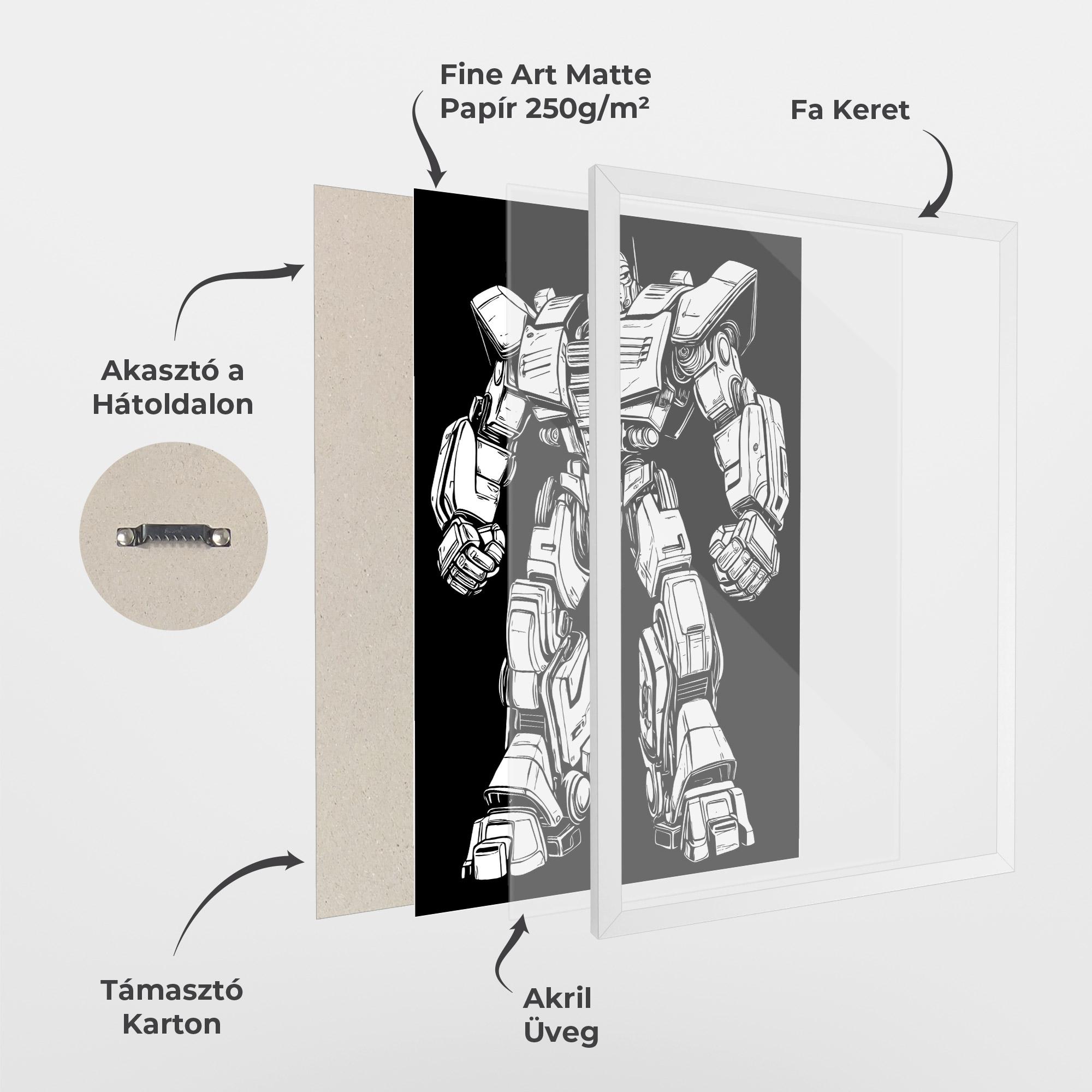 Keretezett Poszter Battlefield Robot Art mockup 1