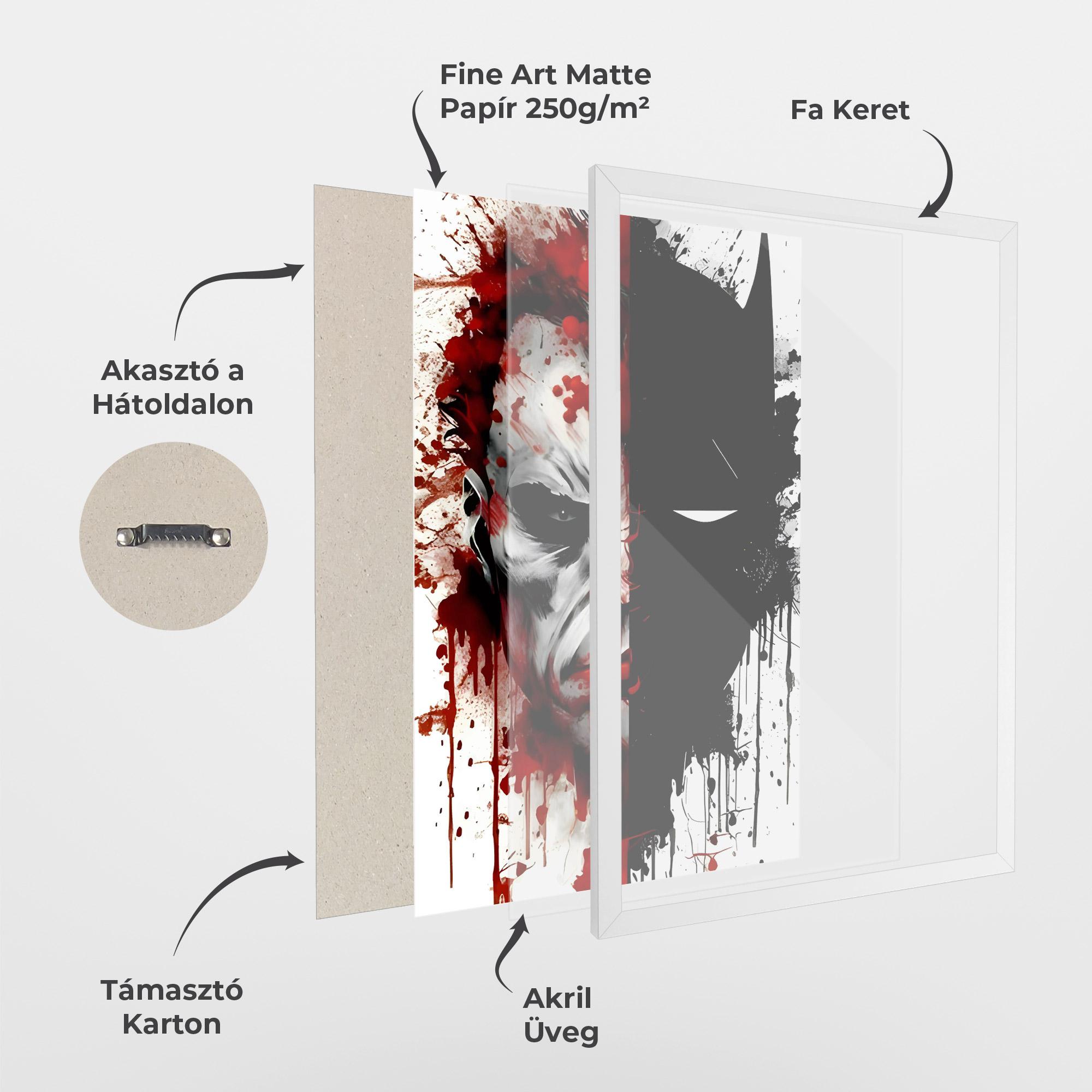 Keretezett Poszter Half Batman mockup 1