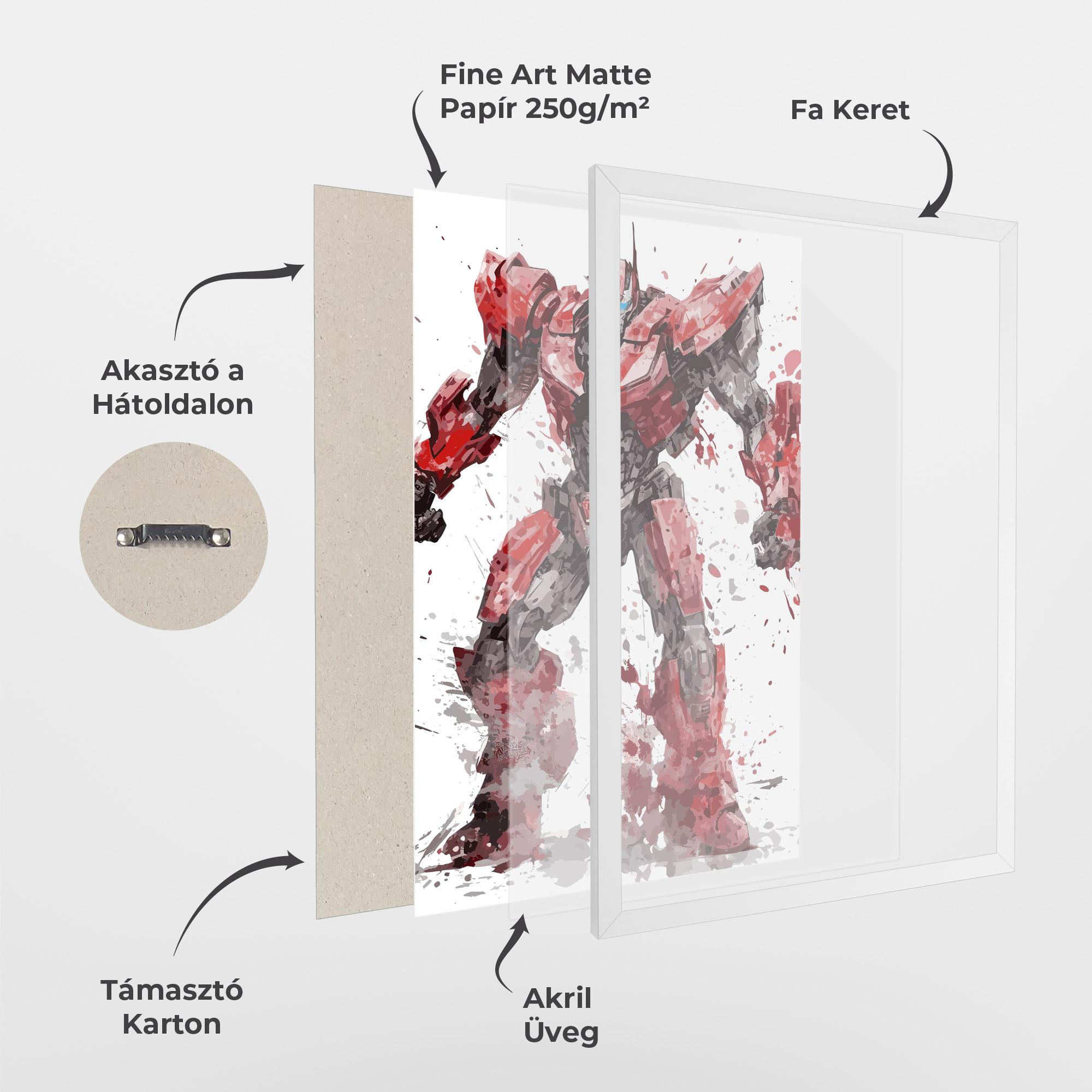 Keretezett Poszter Red Sentinel Prime mockup 1