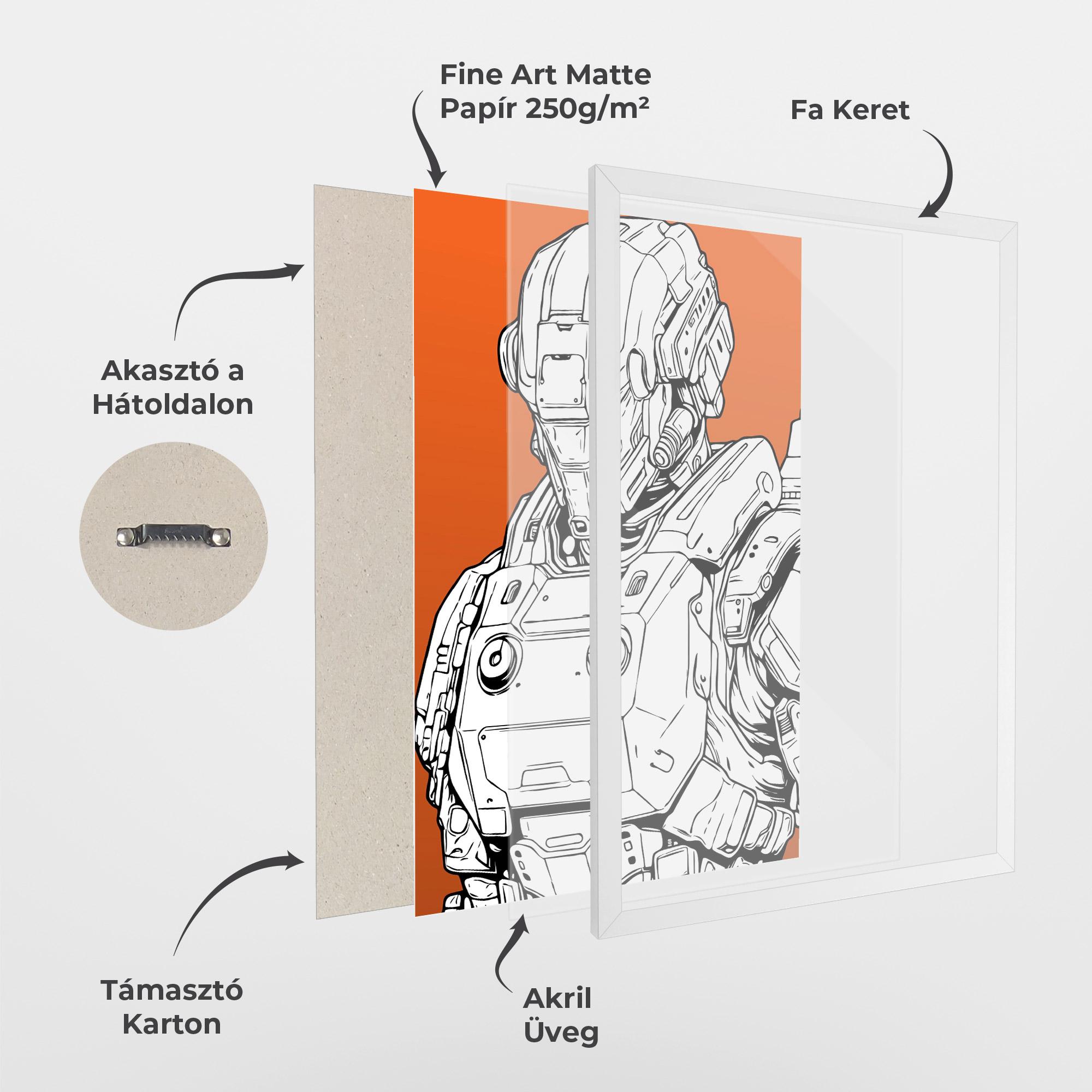 Keretezett Poszter Robotech Armor mockup 1