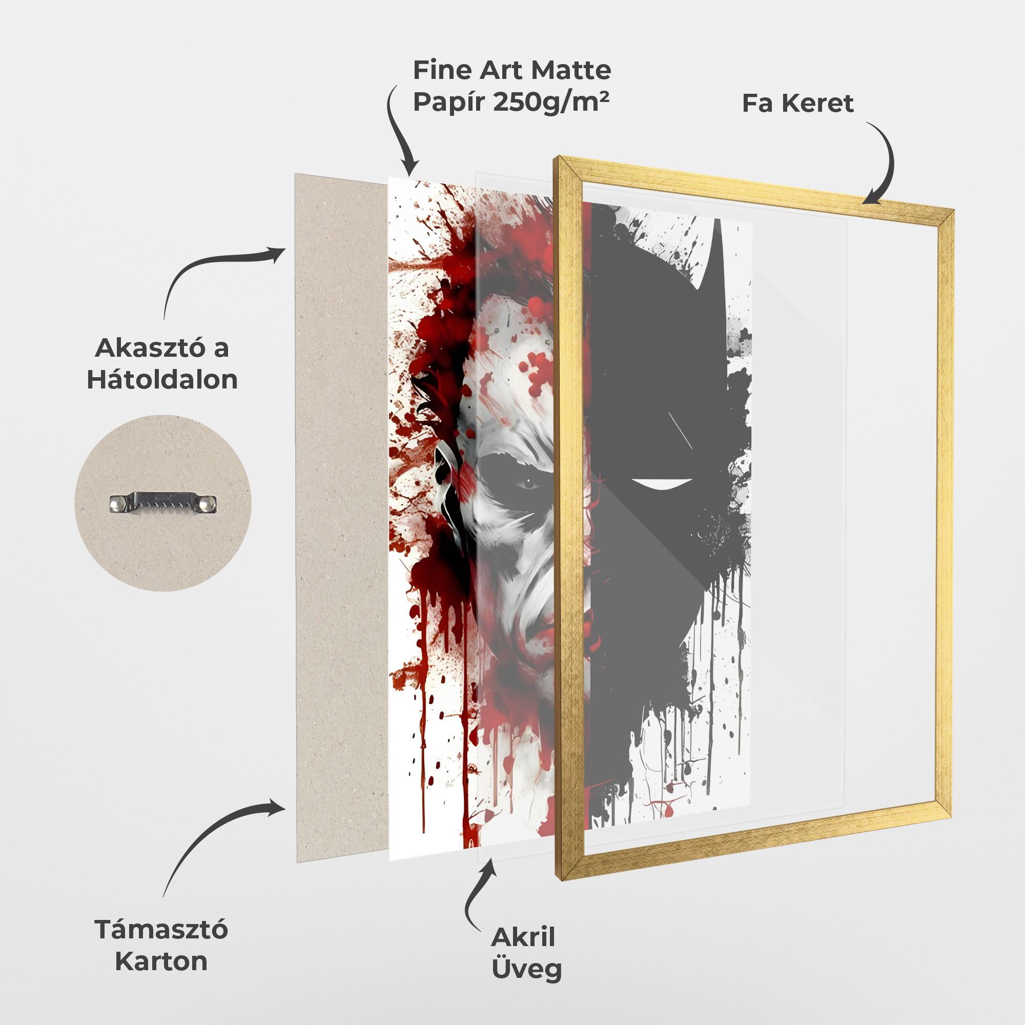 Keretezett Poszter Half Batman mockup 1