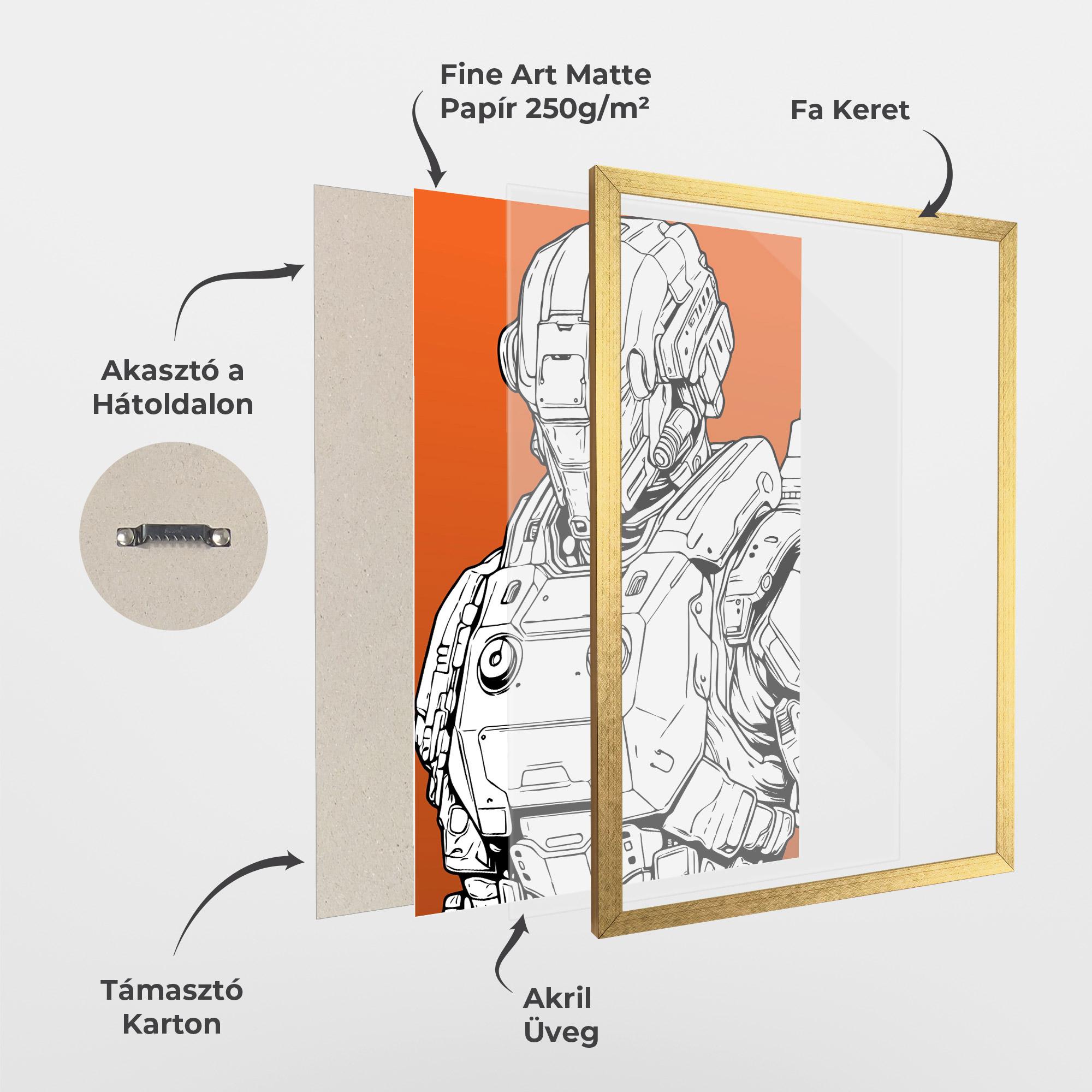 Keretezett Poszter Robotech Armor mockup 1