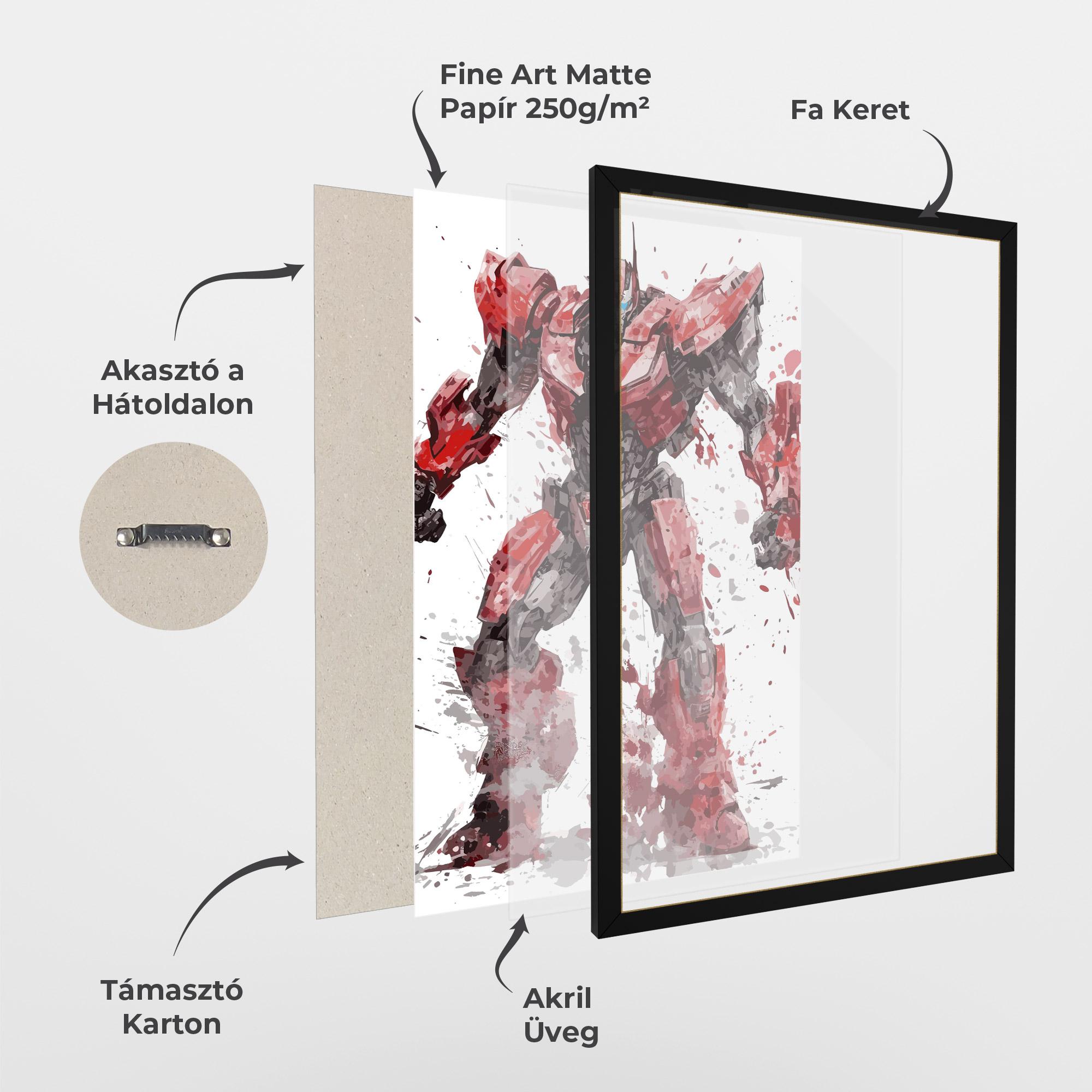 Keretezett Poszter Red Sentinel Prime mockup 1