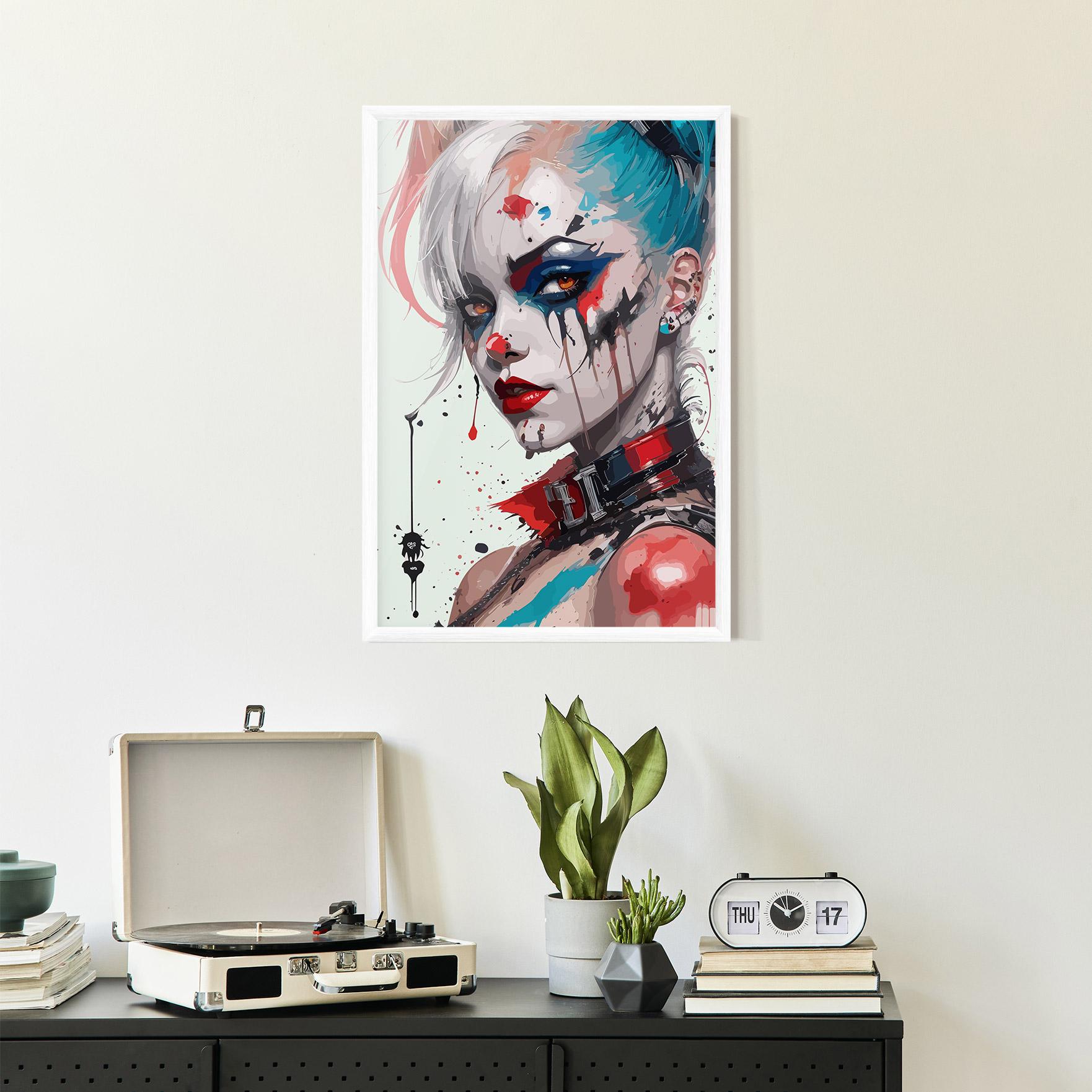 Keretezett Poszter Harley Quin Art mockup 2