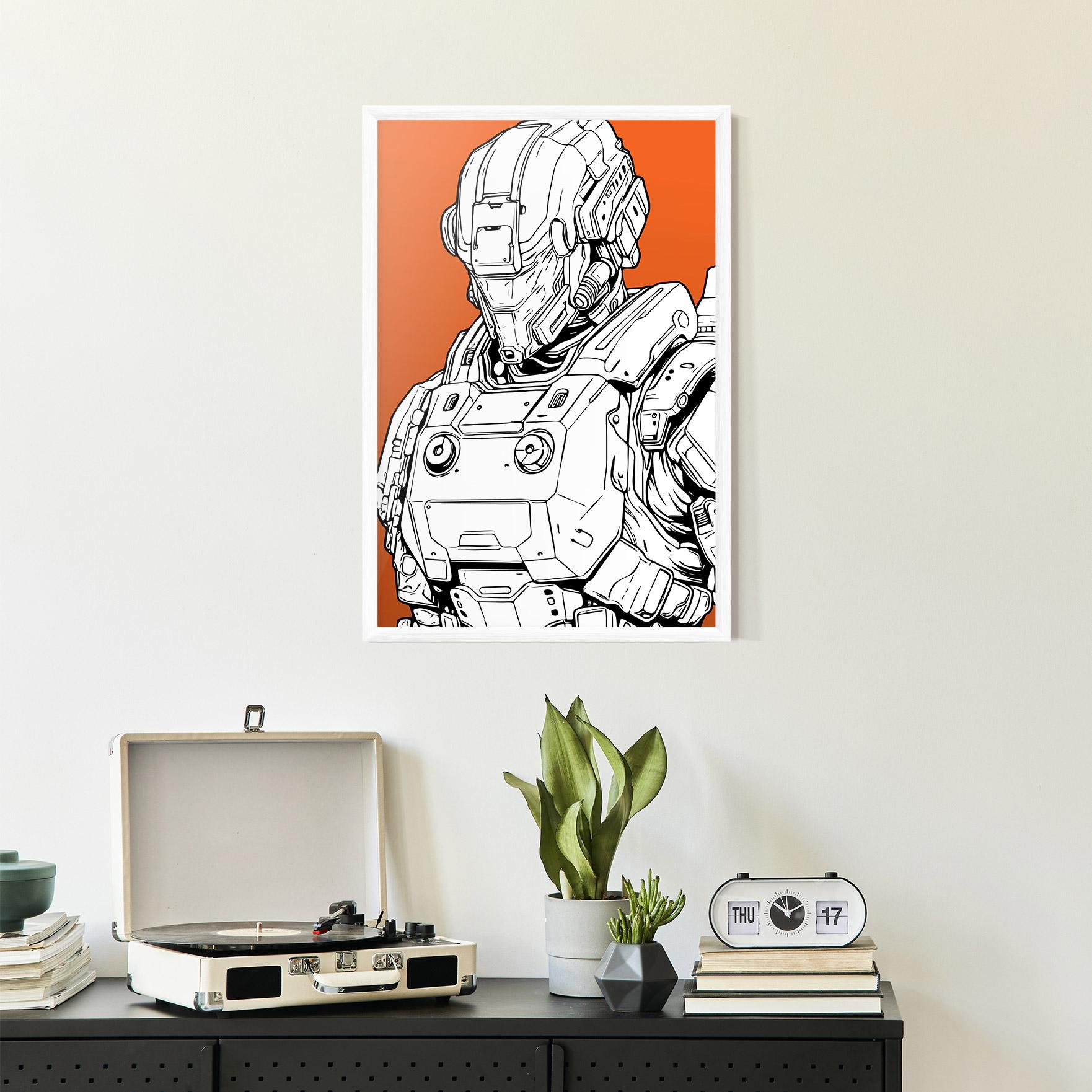 Keretezett Poszter Robotech Armor mockup 2