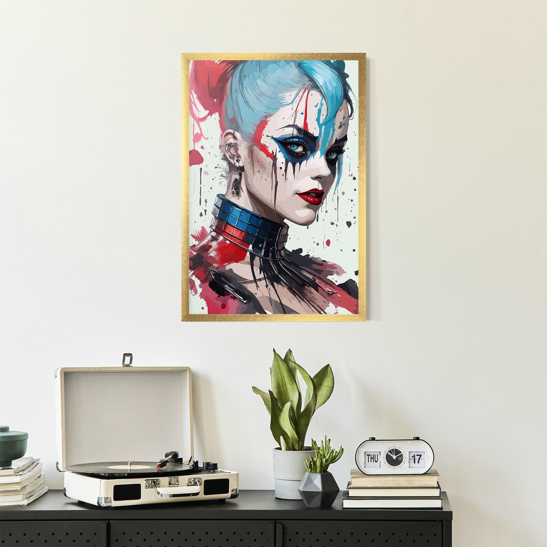 Keretezett Poszter Art Harley Quin mockup 2