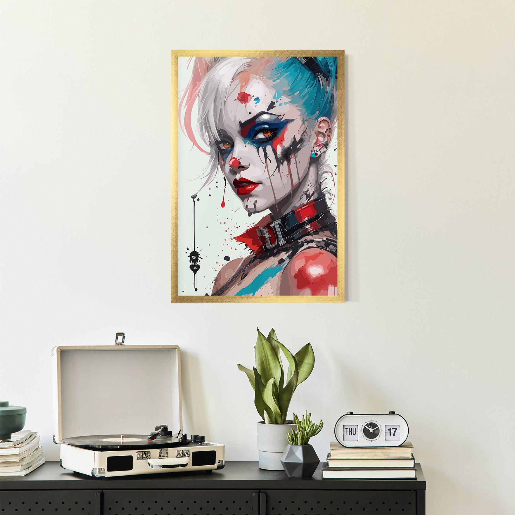 Keretezett Poszter Harley Quin Art mockup 2