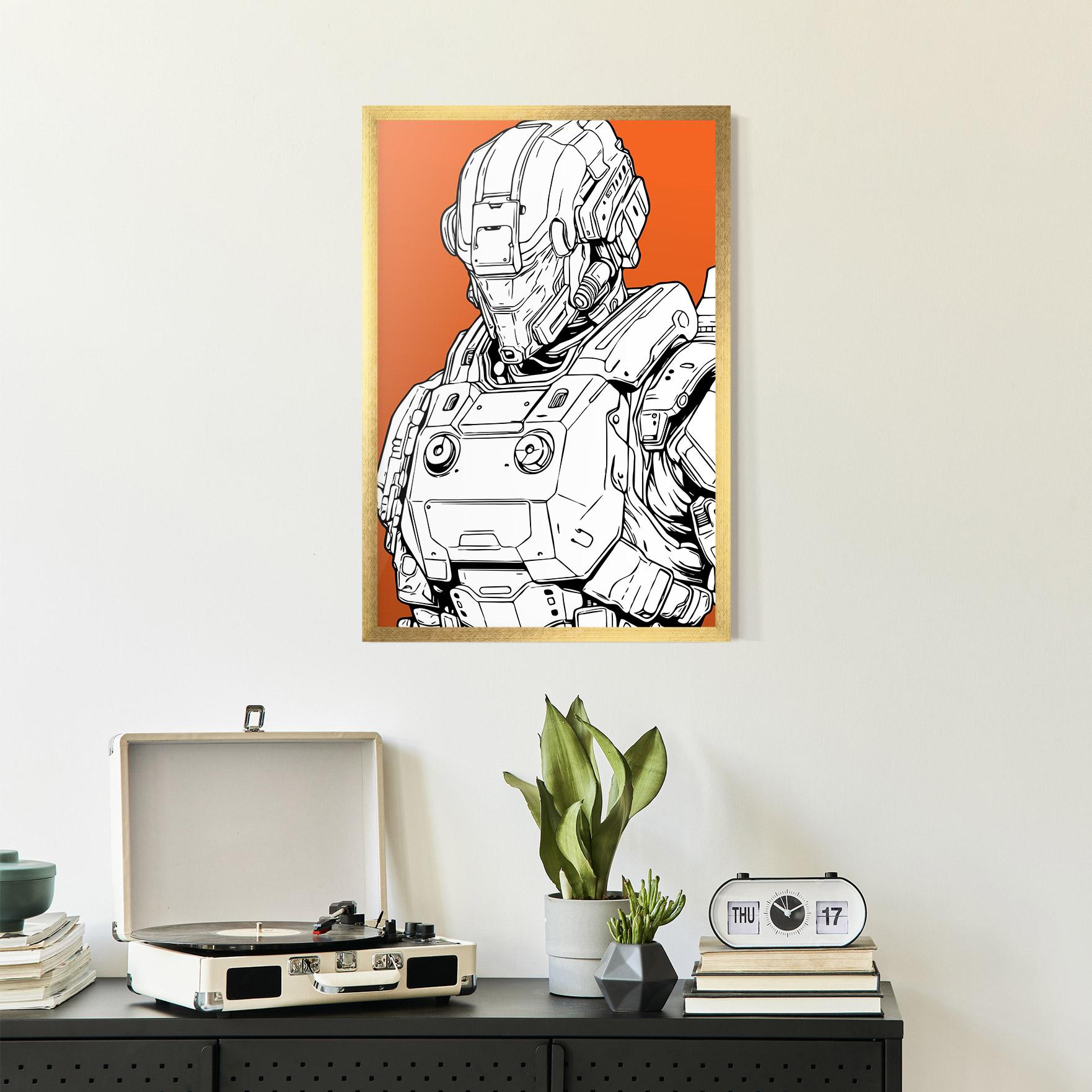 Keretezett Poszter Robotech Armor mockup 2