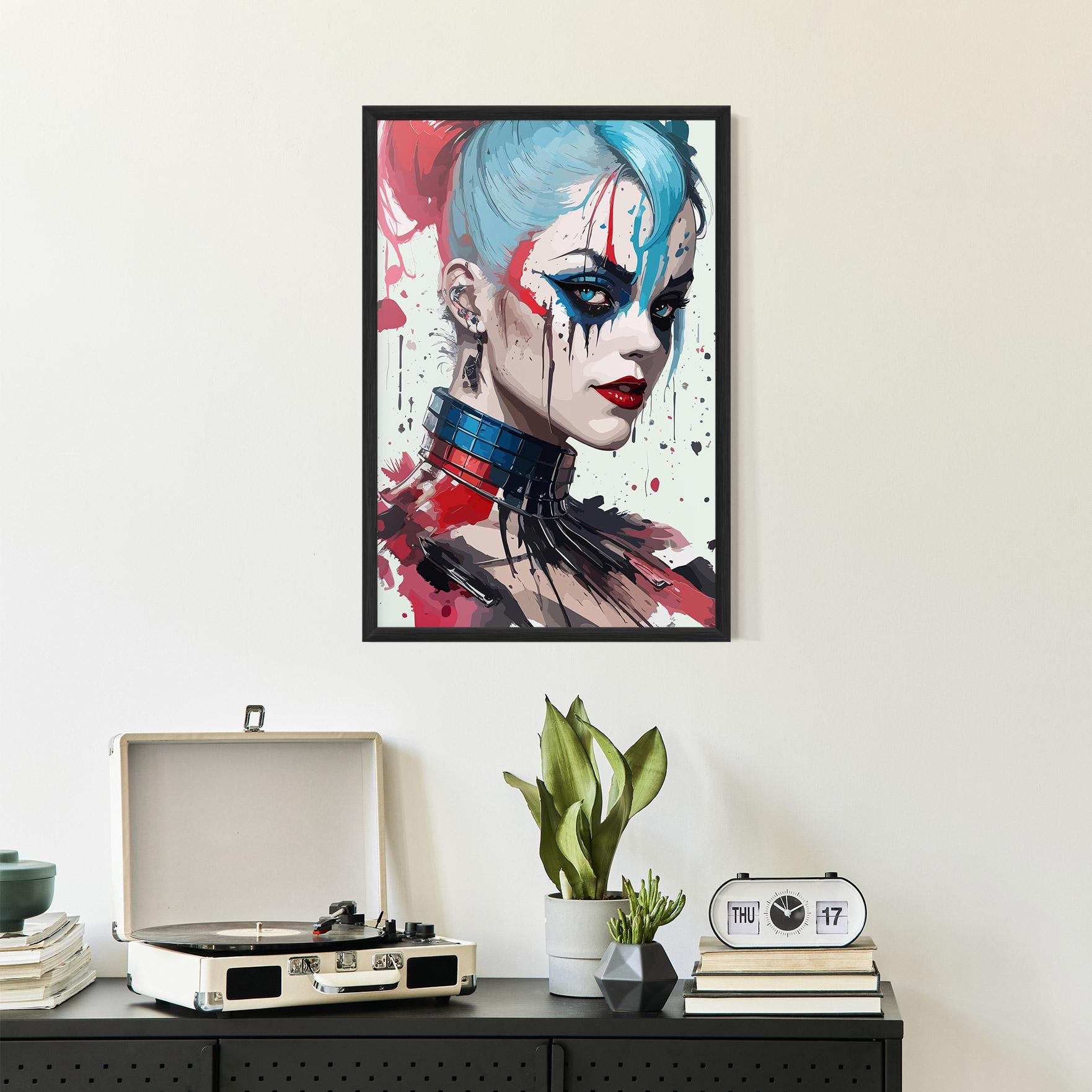 Keretezett Poszter Art Harley Quin mockup 2