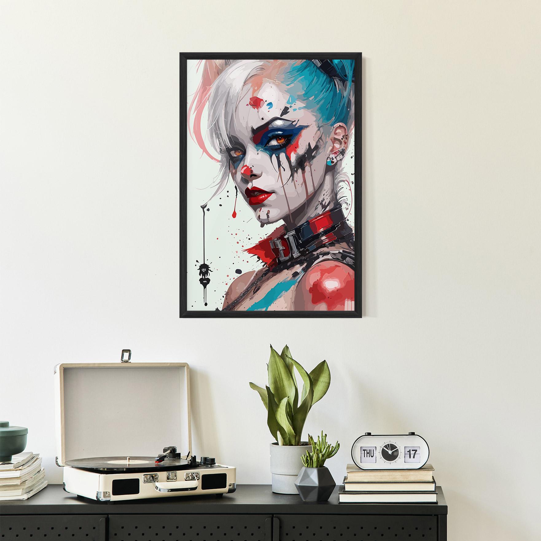 Keretezett Poszter Harley Quin Art mockup 2