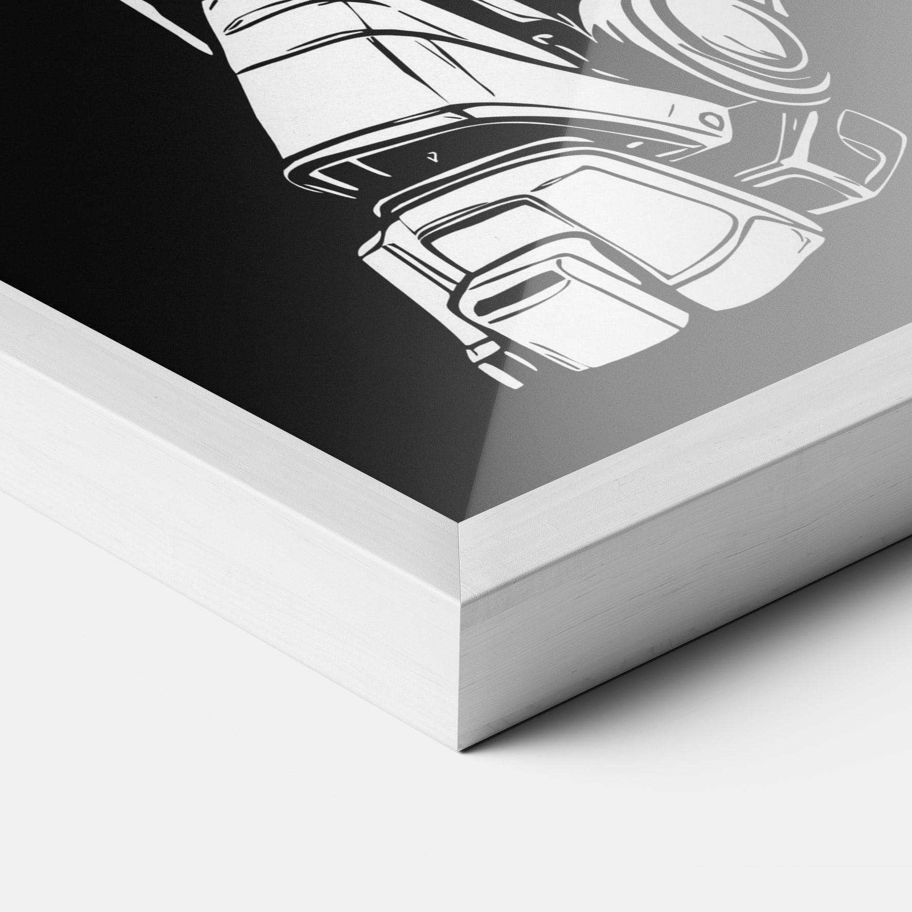 Keretezett Poszter Battlefield Robot Art mockup 3