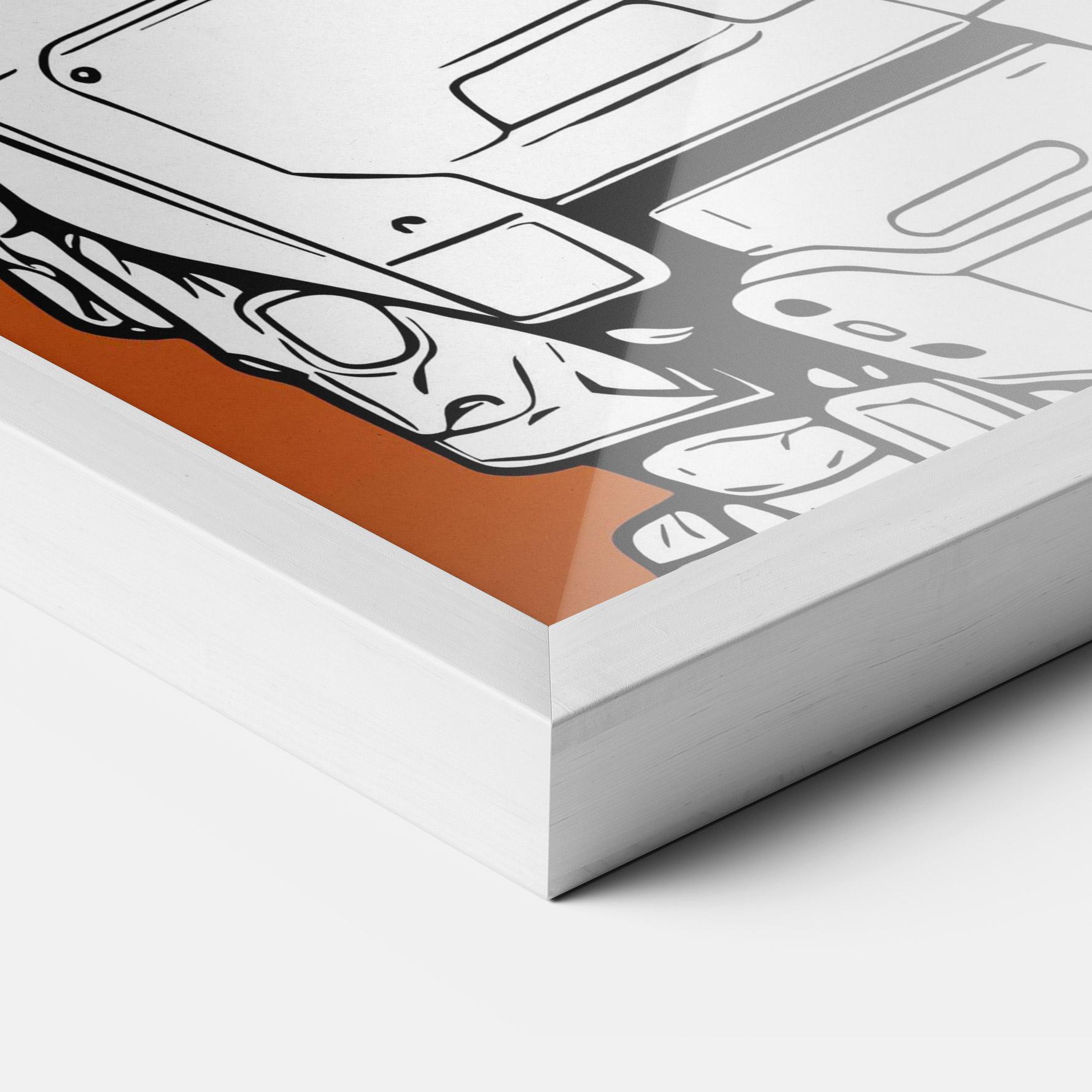 Keretezett Poszter Robotech Armor mockup 3