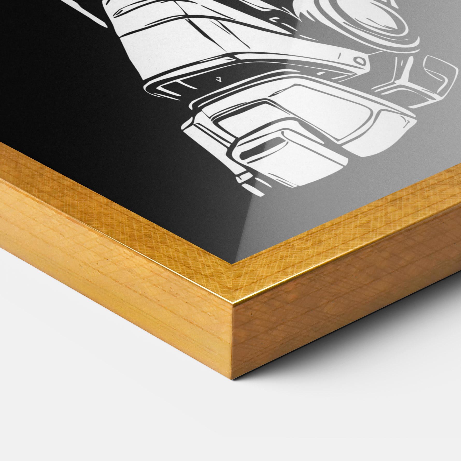 Keretezett Poszter Battlefield Robot Art mockup 3