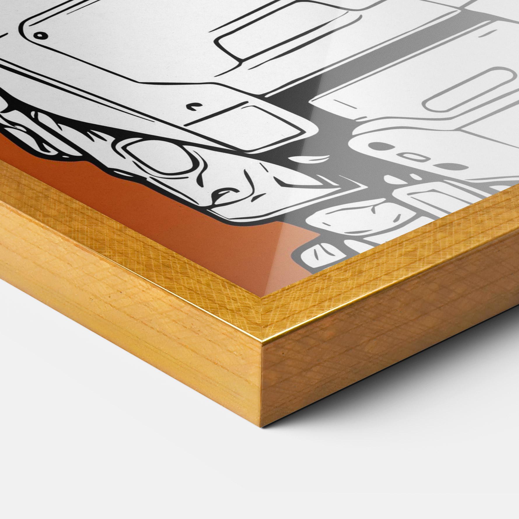 Keretezett Poszter Robotech Armor mockup 3