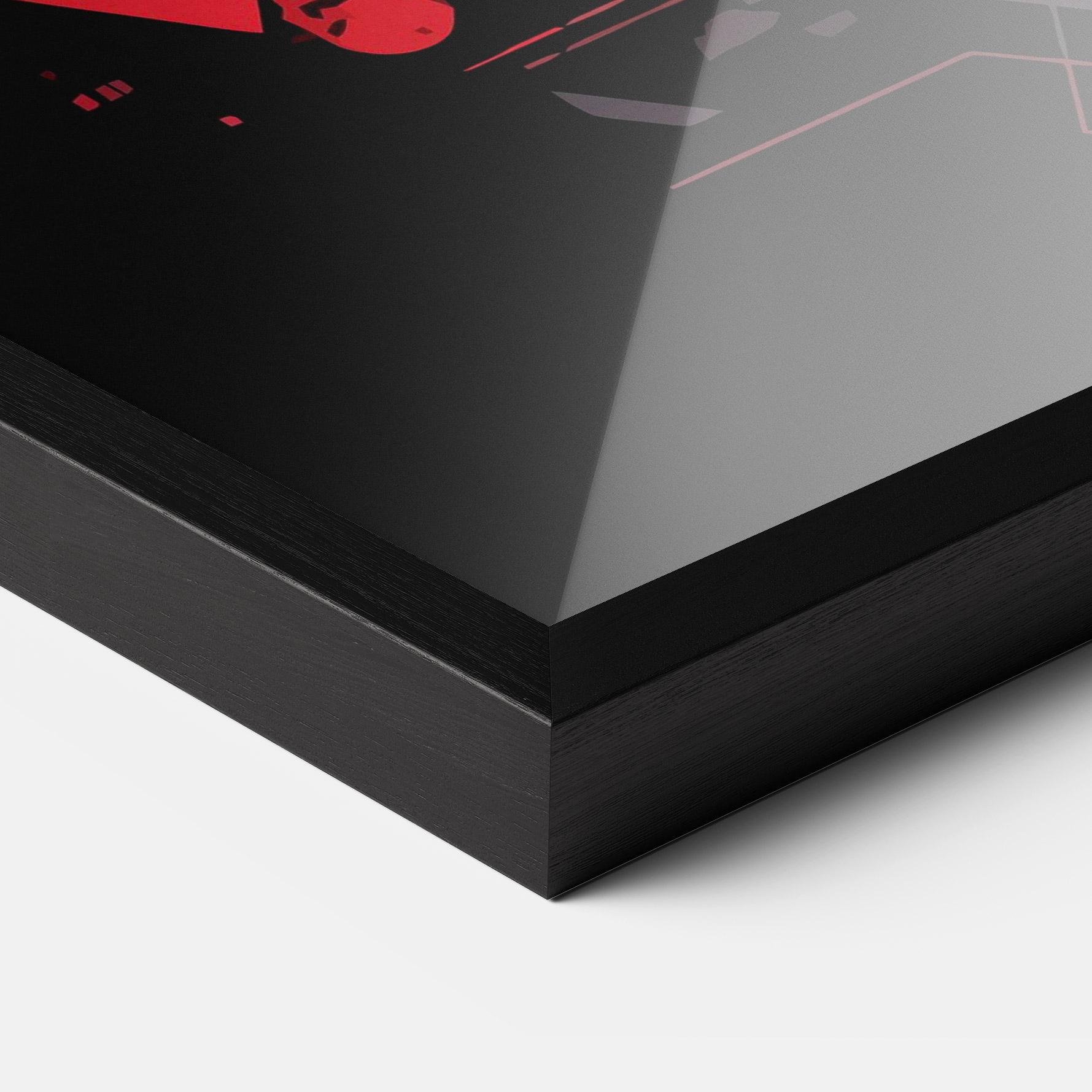 Keretezett Poszter Red Robot Art mockup 3