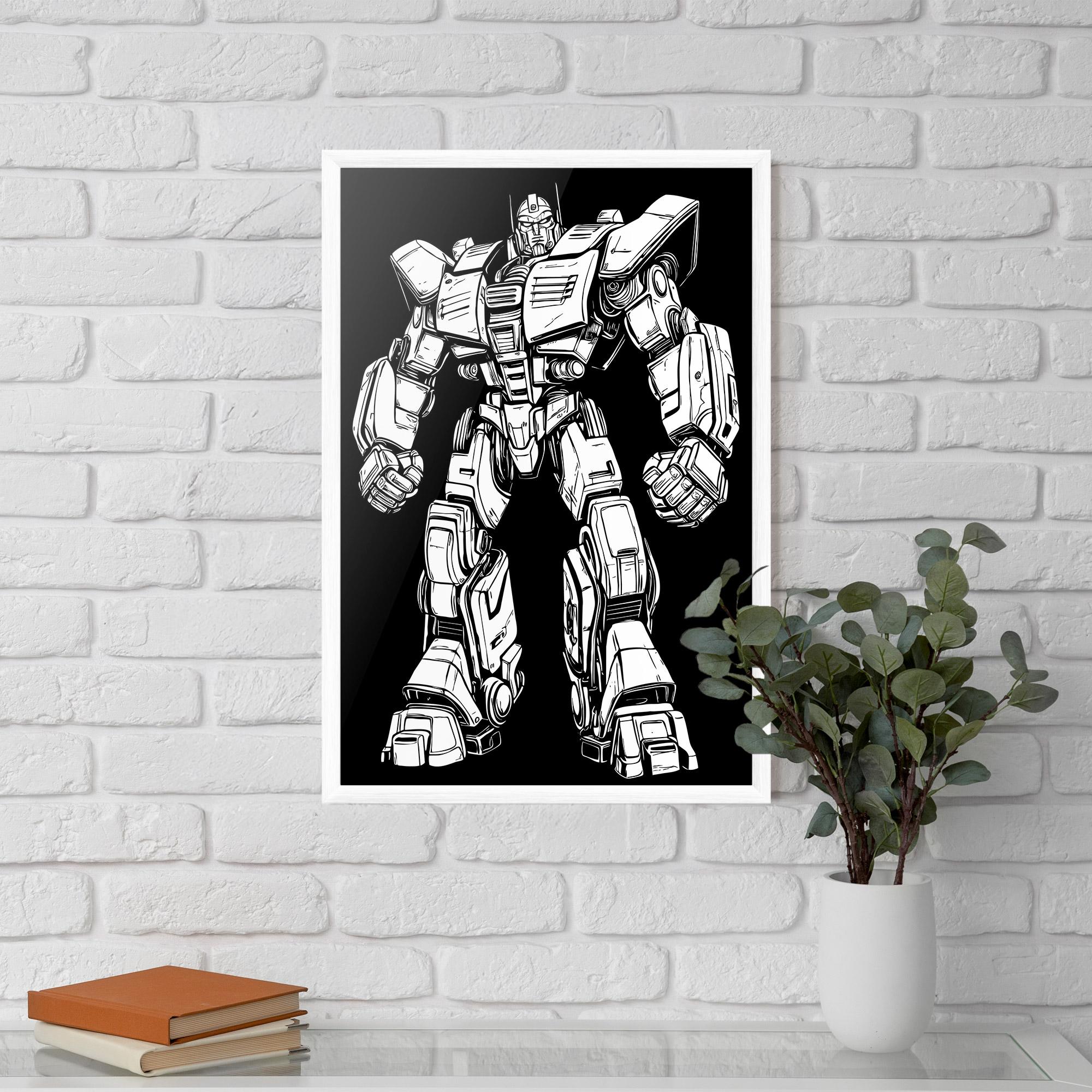 Keretezett Poszter Battlefield Robot Art mockup 5