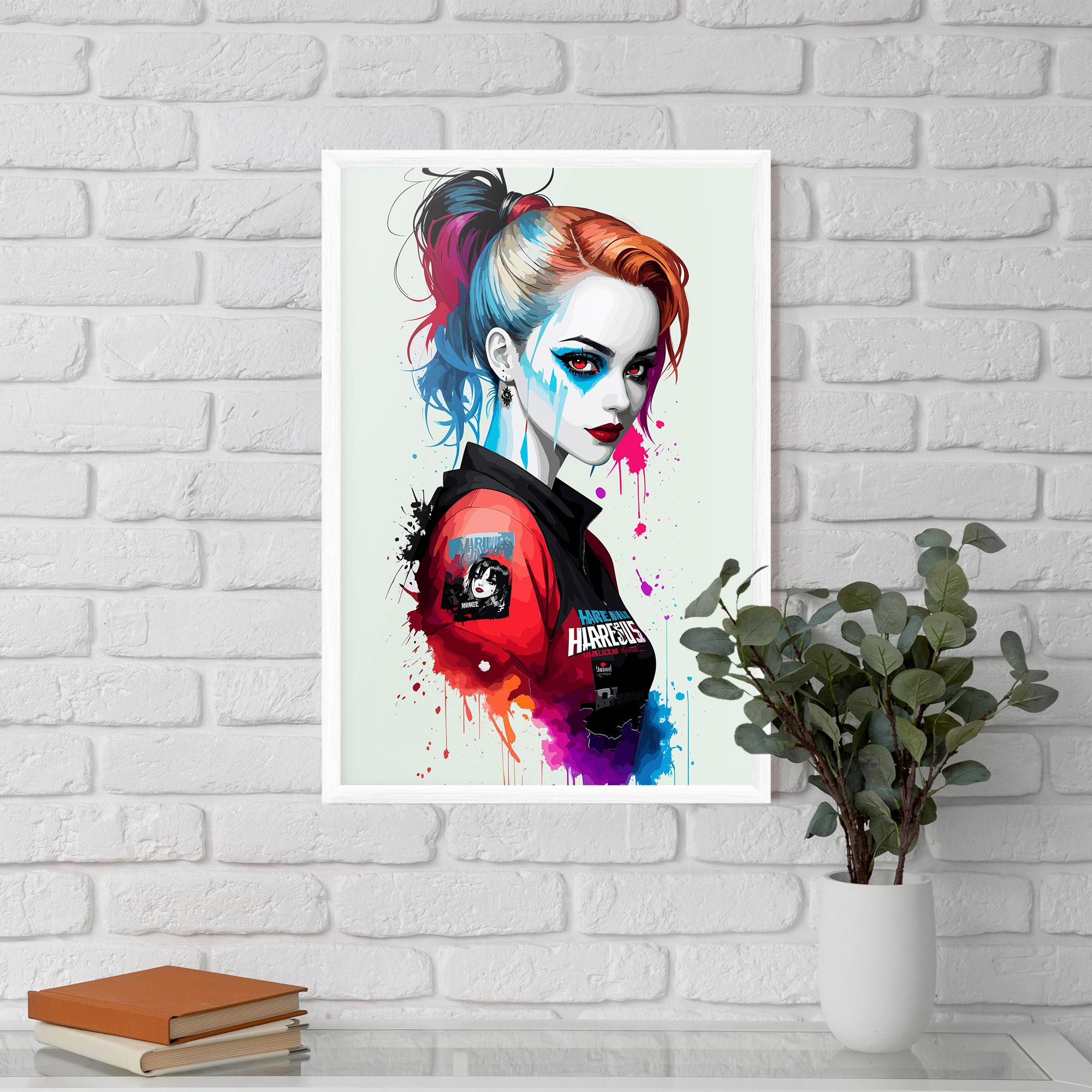 Keretezett Poszter Harley Quin mockup 5