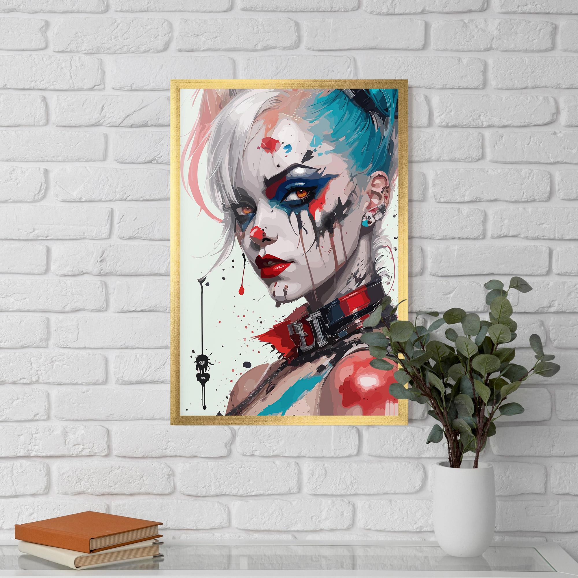 Keretezett Poszter Harley Quin Art mockup 5