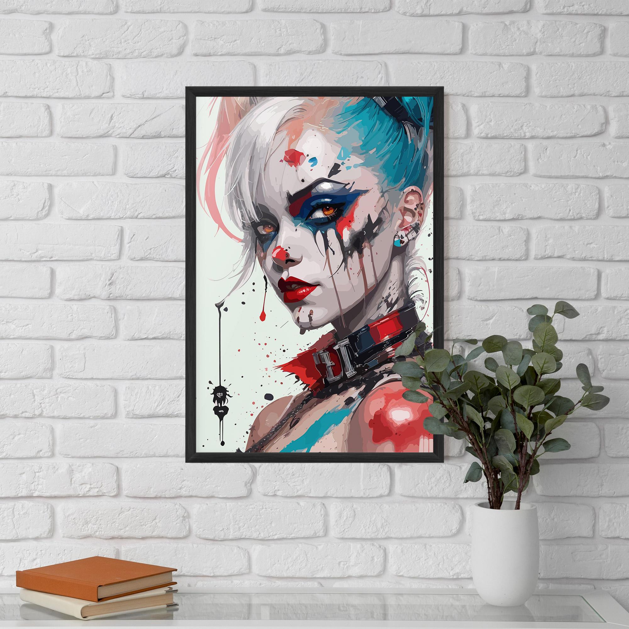 Keretezett Poszter Harley Quin Art mockup 5