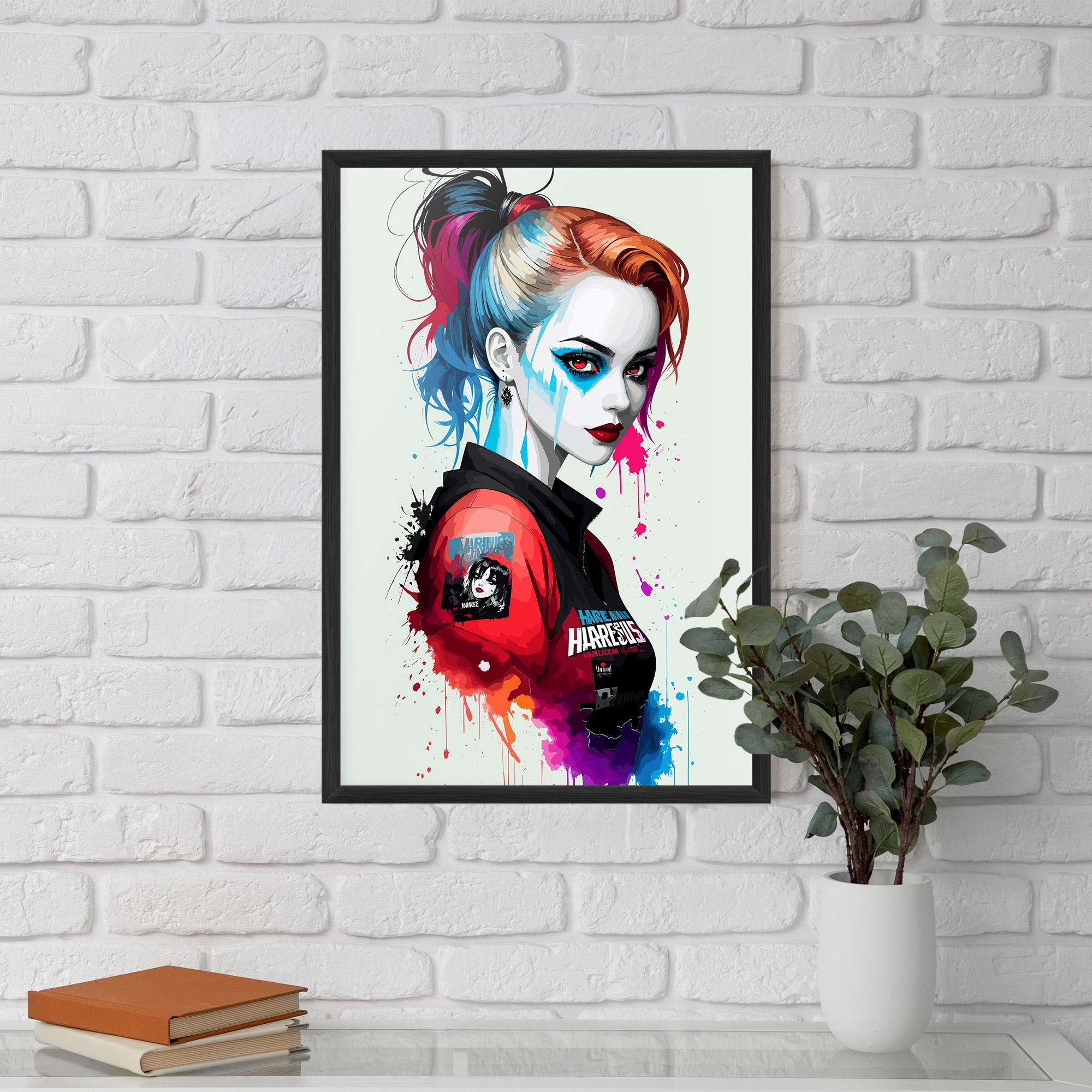 Keretezett Poszter Harley Quin mockup 5