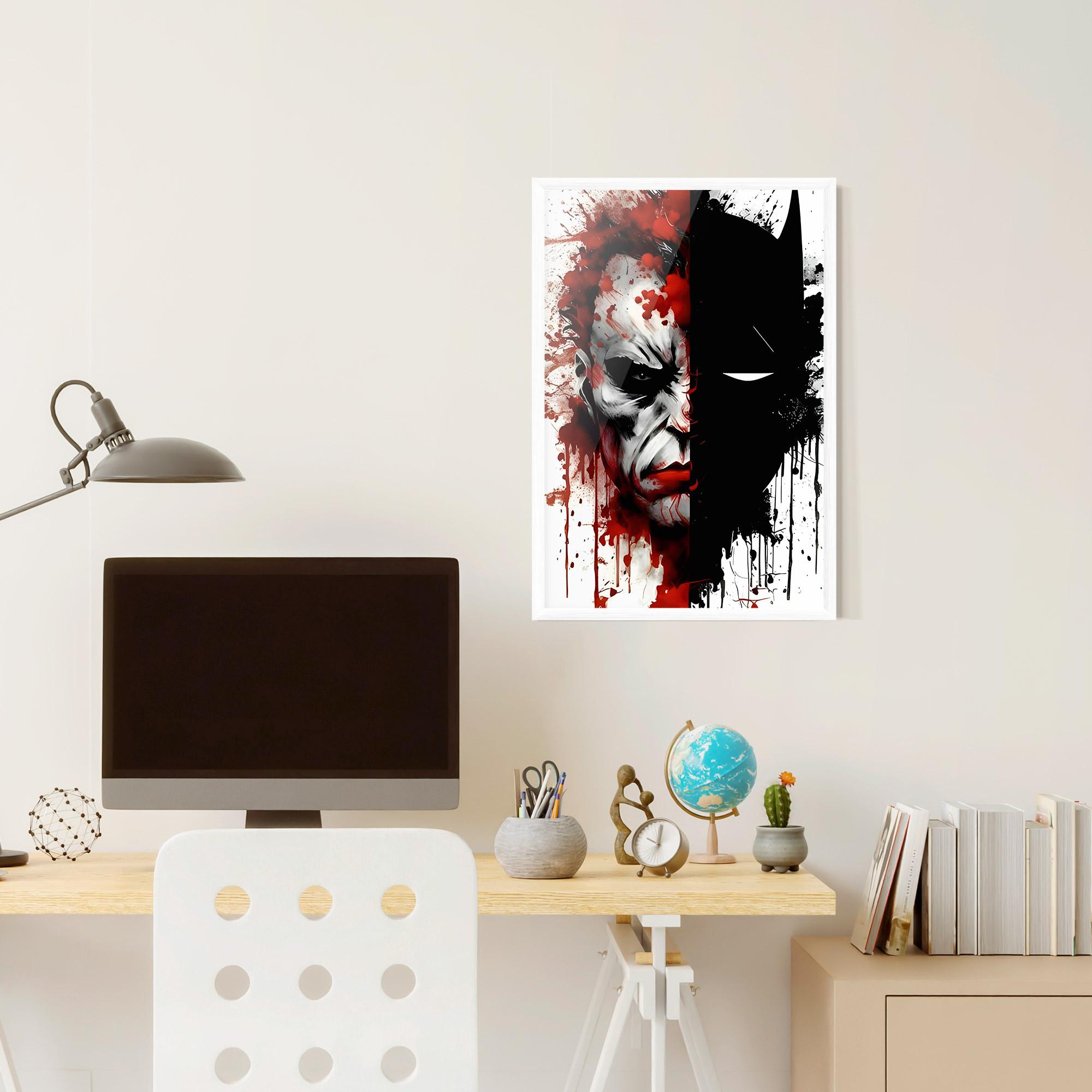 Keretezett Poszter Half Batman mockup 6