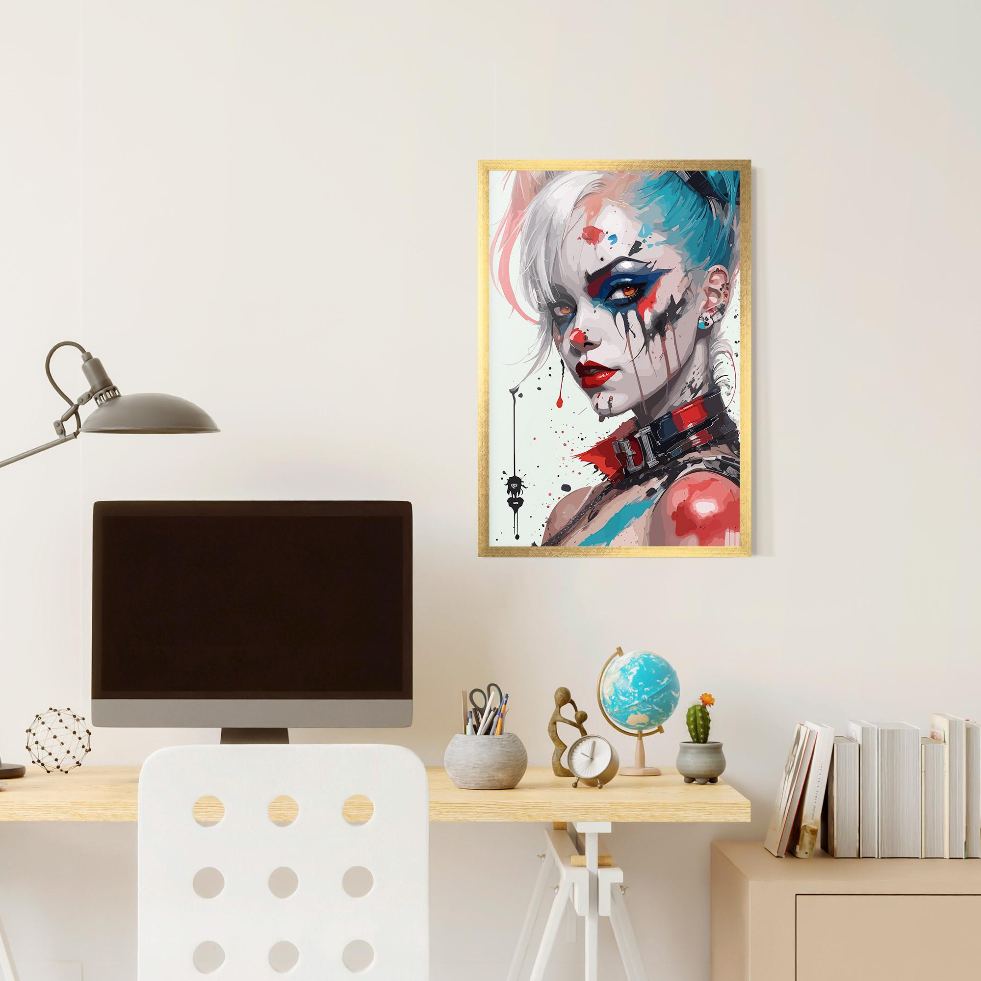 Keretezett Poszter Harley Quin Art mockup 6