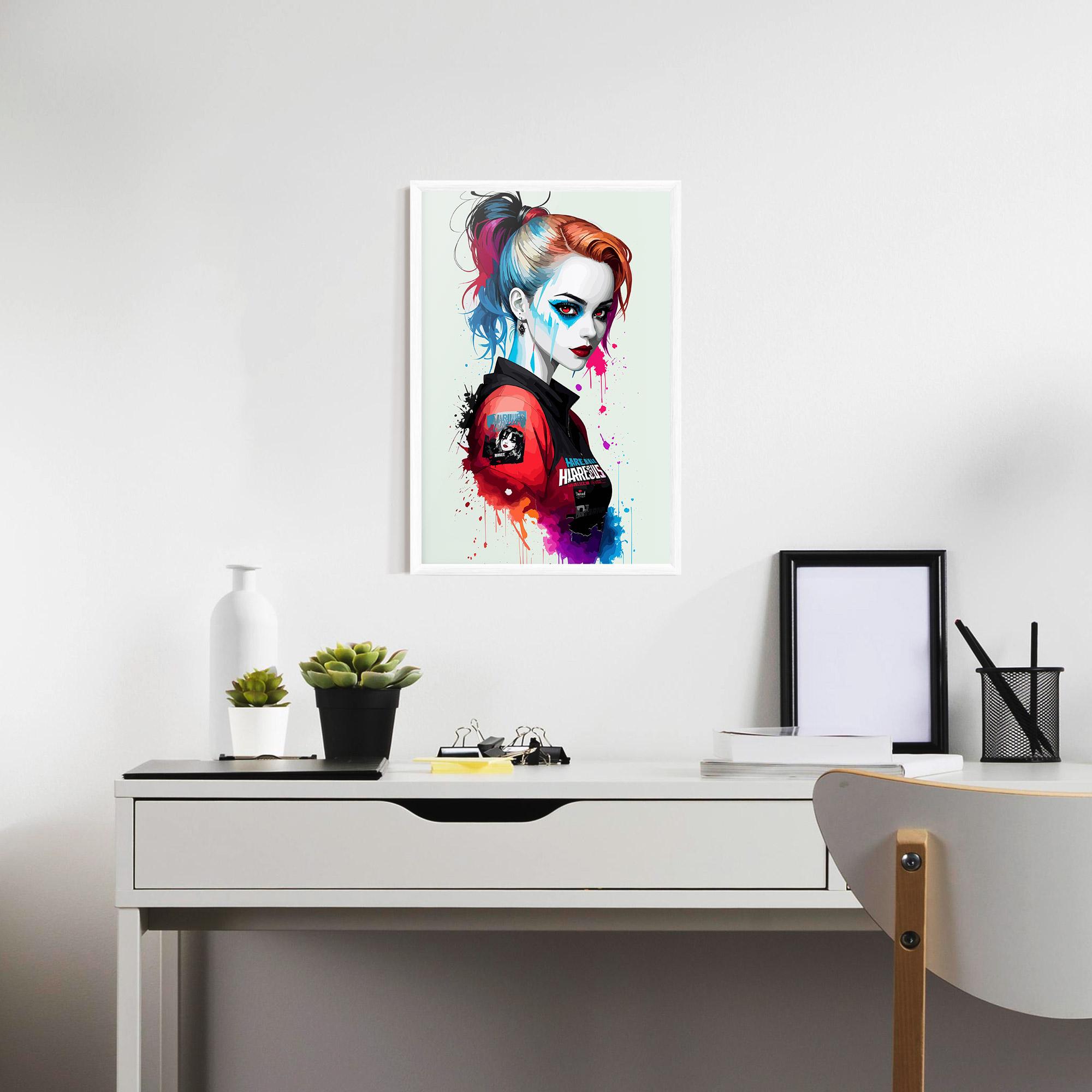 Keretezett Poszter Harley Quin mockup 7