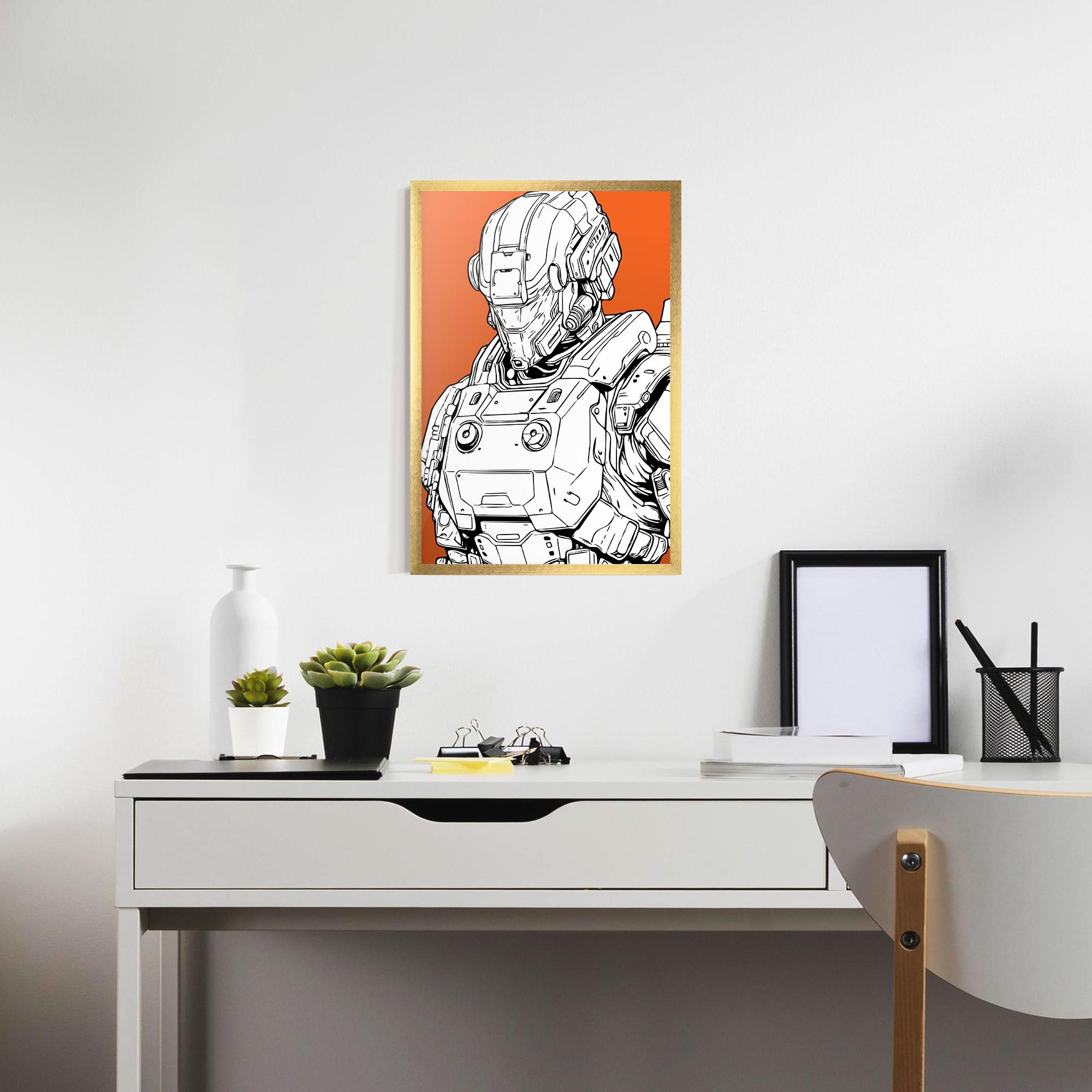 Keretezett Poszter Robotech Armor mockup 7