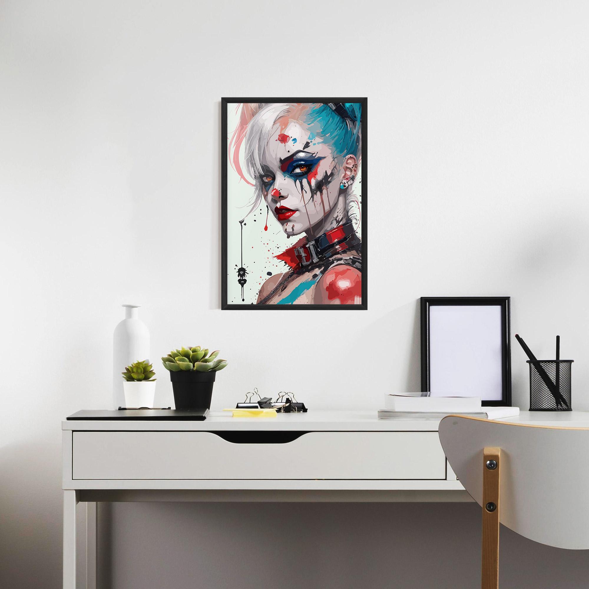 Keretezett Poszter Harley Quin Art mockup 7