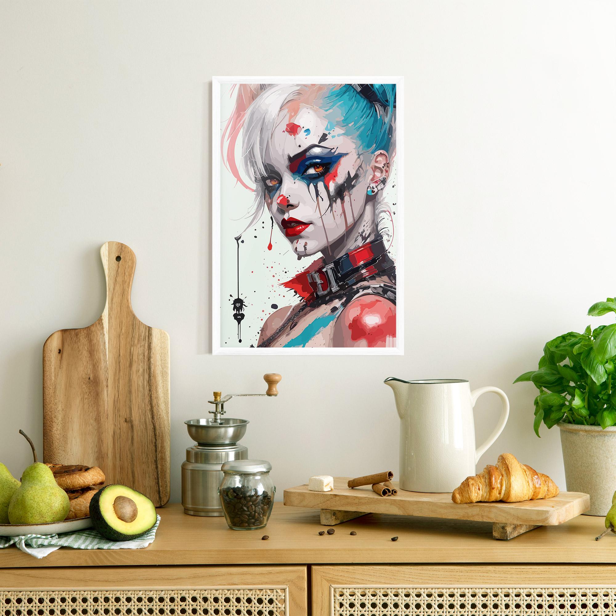 Keretezett Poszter Harley Quin Art mockup 8