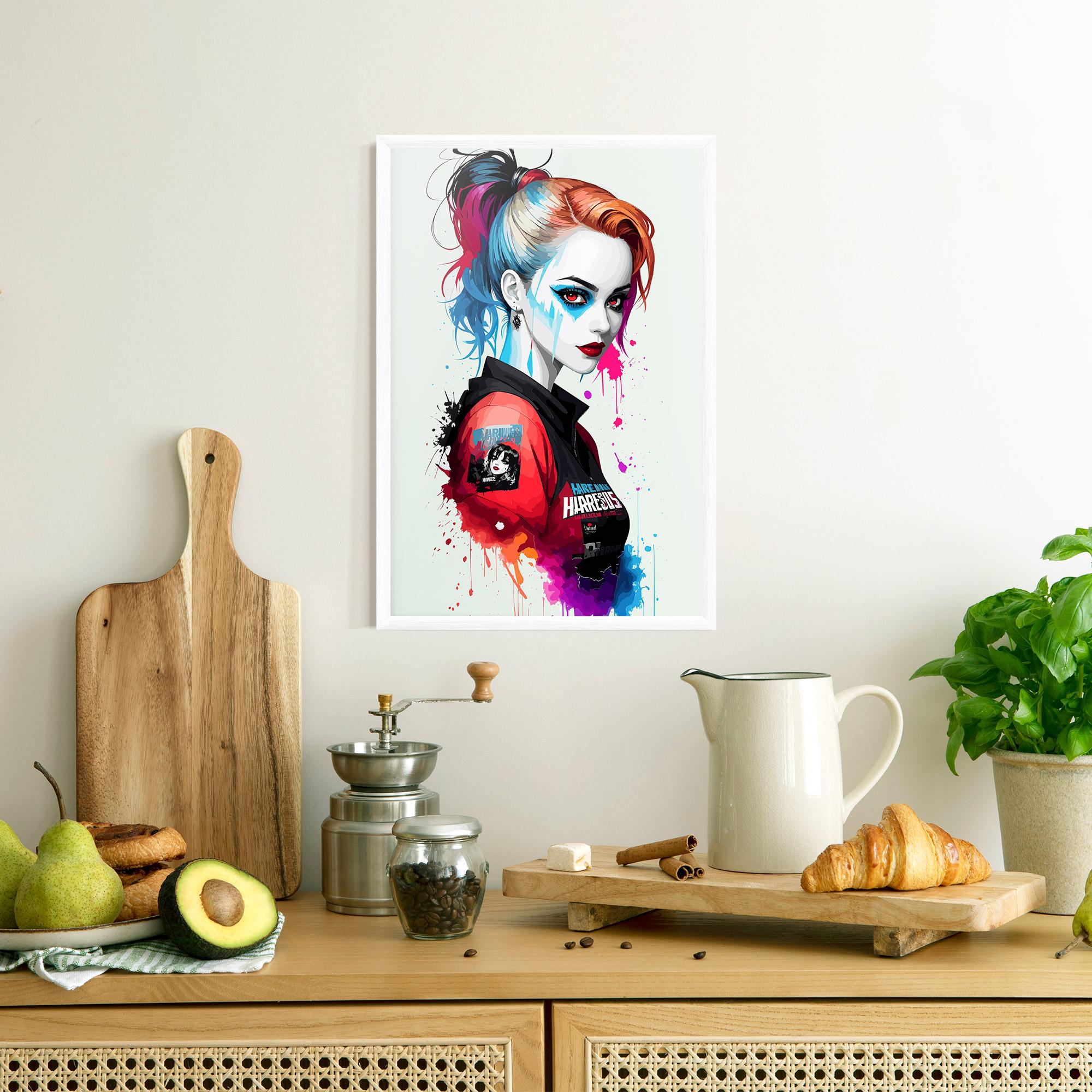 Keretezett Poszter Harley Quin mockup 8