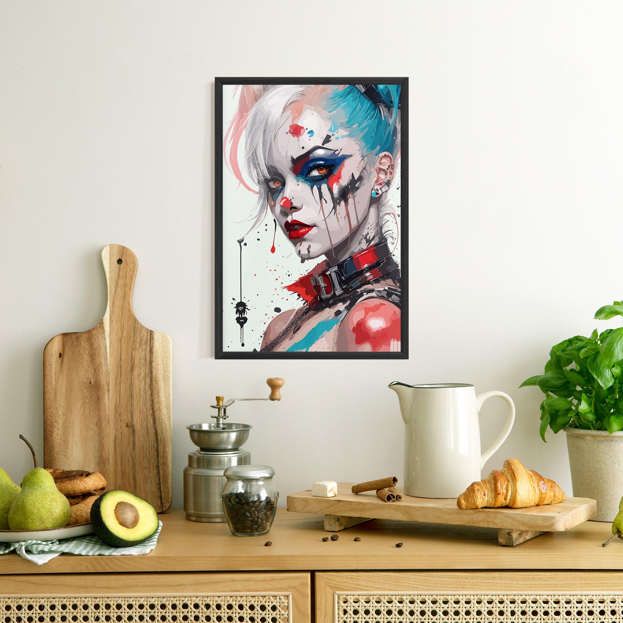Keretezett Poszter Harley Quin Art mockup 8