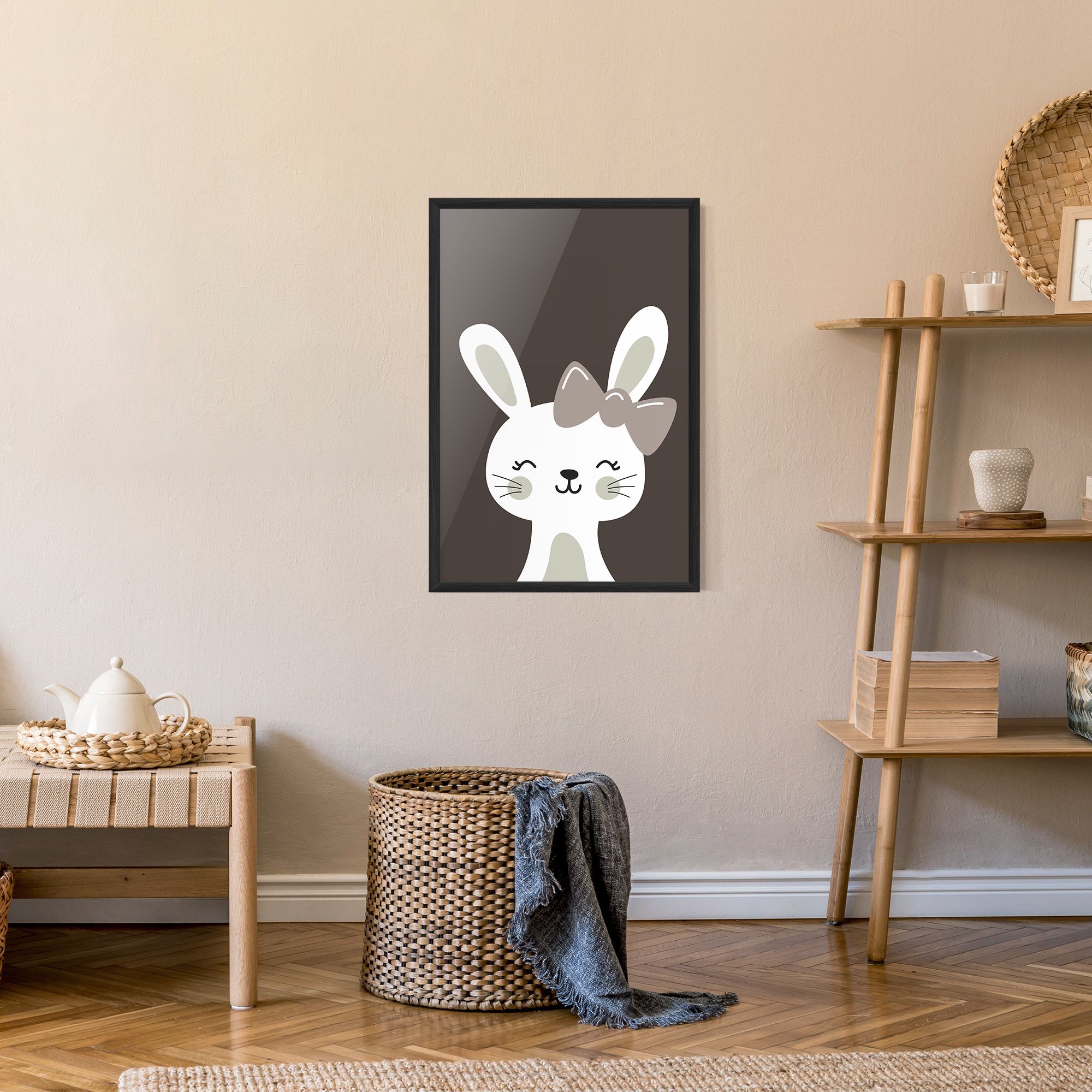 Cream Bow Bunny mockup 9