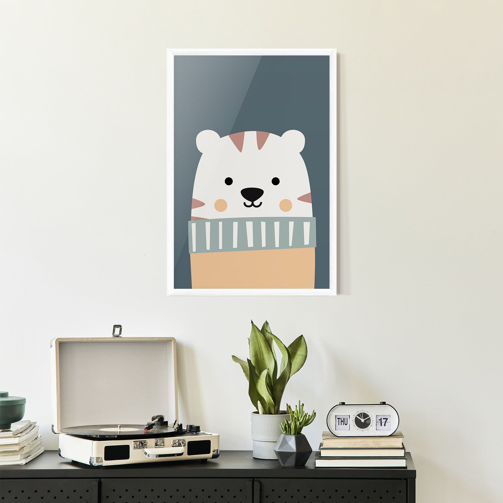 Cute White Tiger mockup 2