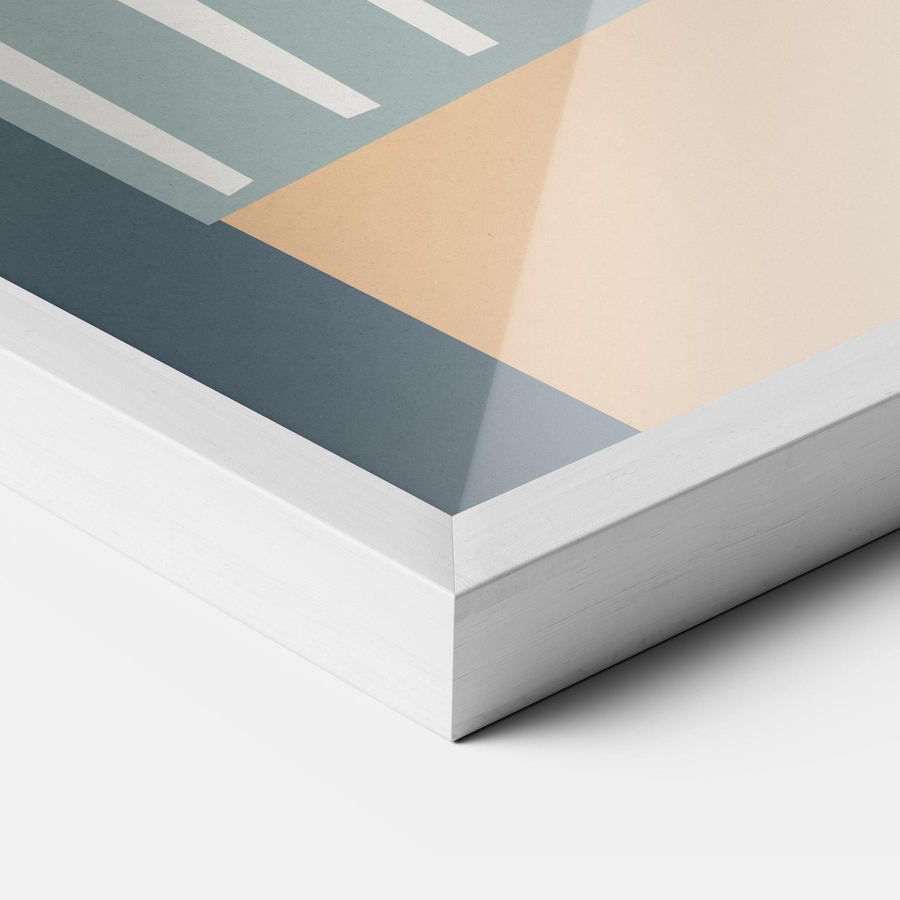 Keretezett Poszter Cute White Tiger mockup 3