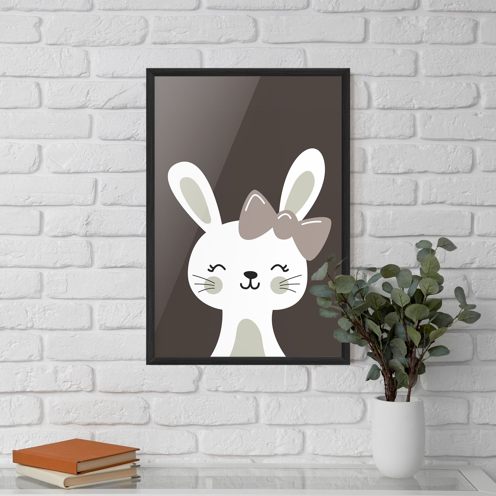 Cream Bow Bunny mockup 5